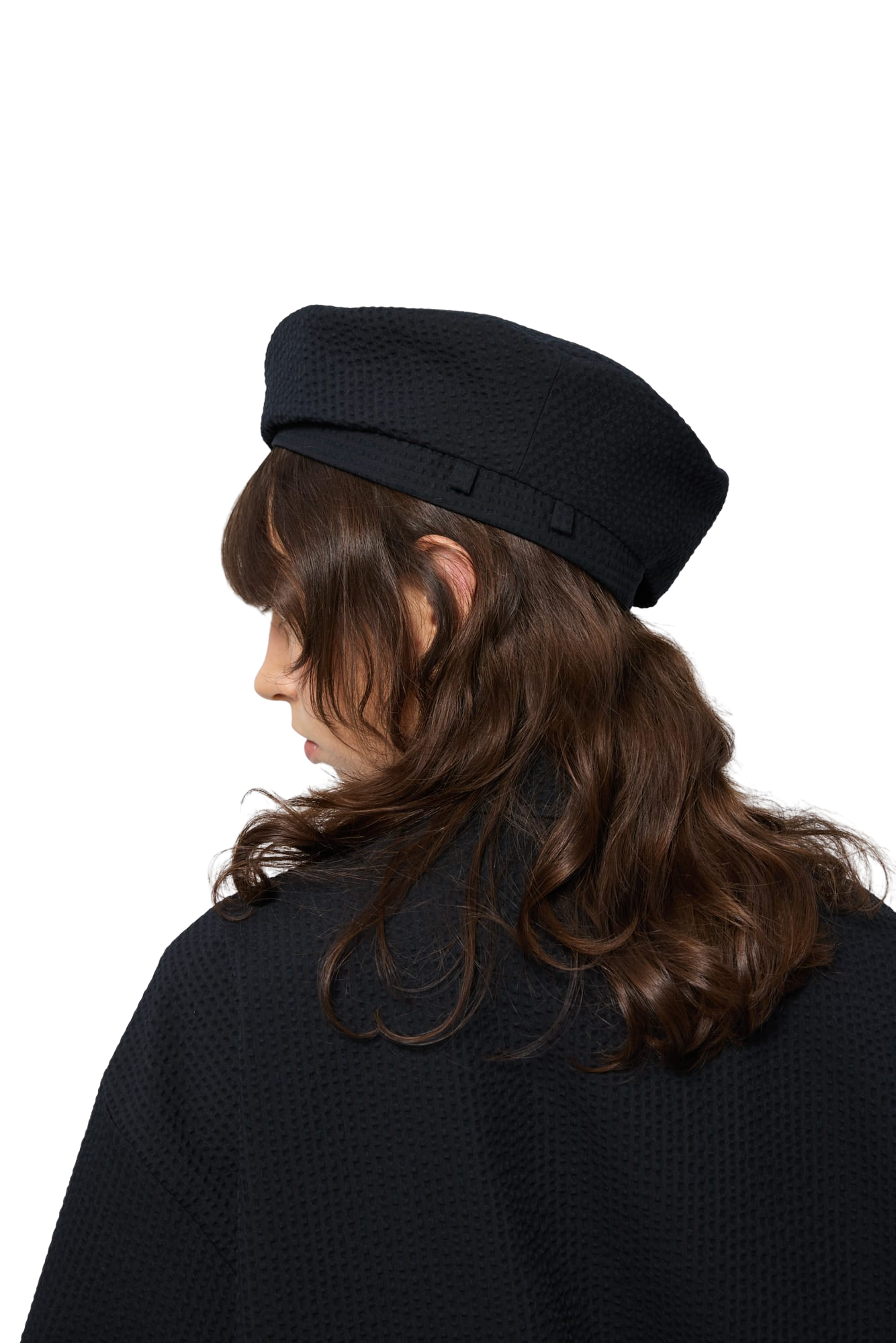 Kimhe Kim - Seersucker Beret (Black) product image 11 | TRAB K-Fashion Australia