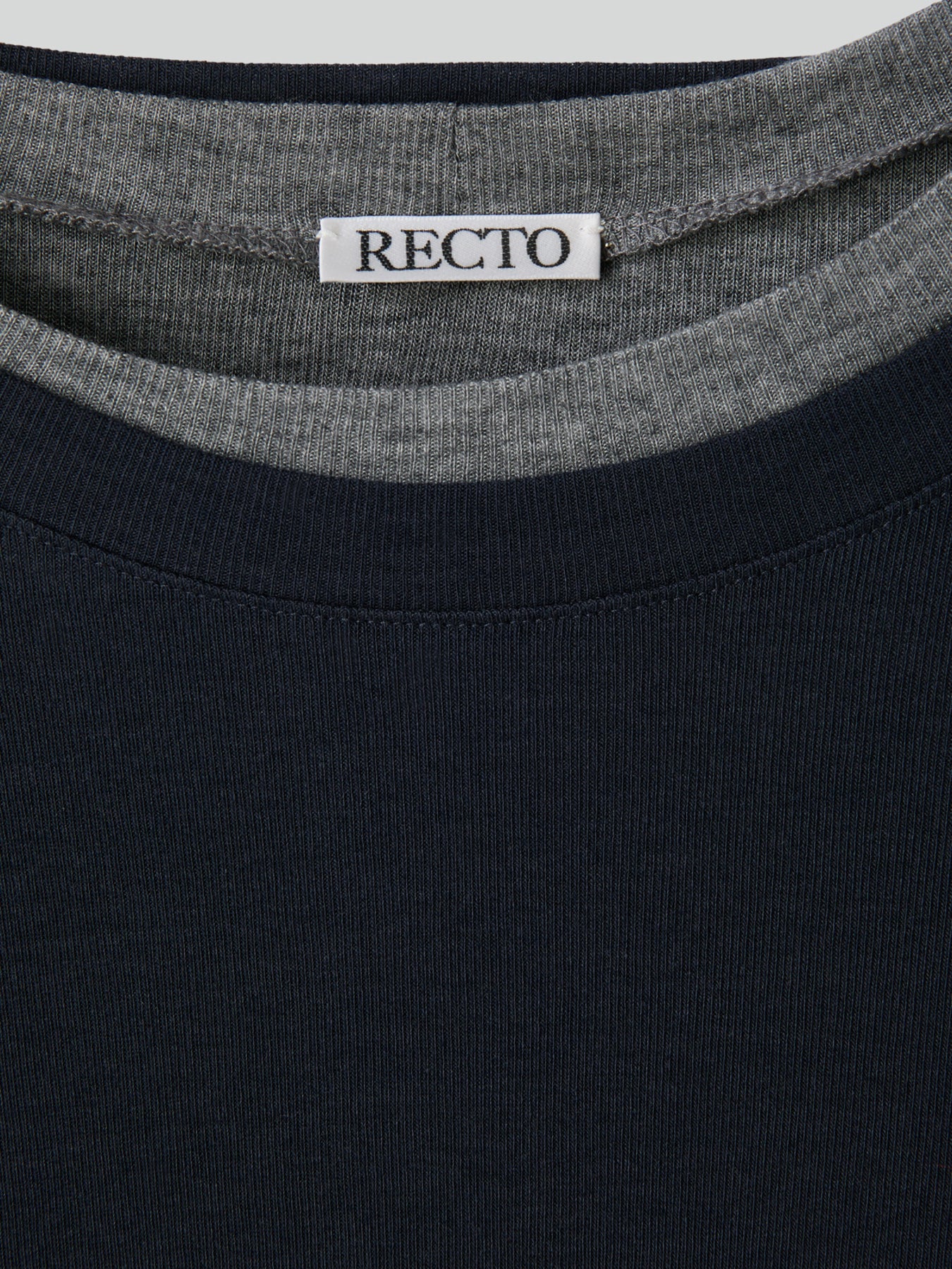 Recto - Layered Wool T-Shirt (Dark Navy) product image 14 | TRAB K-Fashion Australia