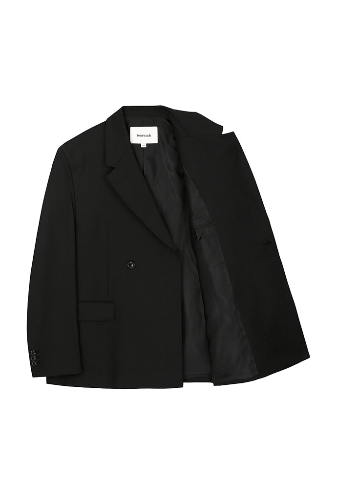 Tonywack - High Density Wool Hidden Button Blazer (Black) product image 6 | TRAB K-Fashion Australia