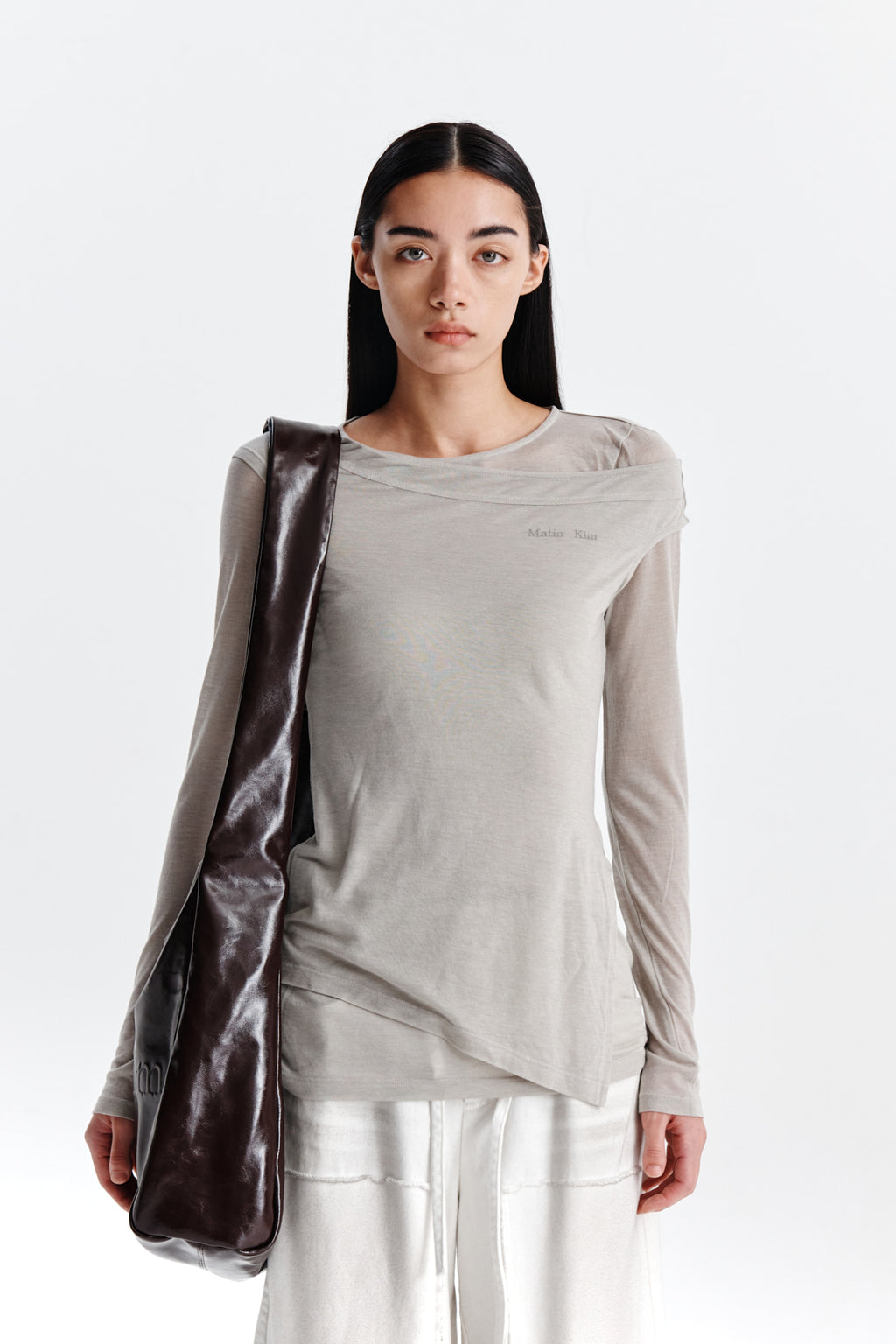 Matin Kim - Slit Point Sleeveless Layered Top (Beige) product image 10 | TRAB K-Fashion Australia