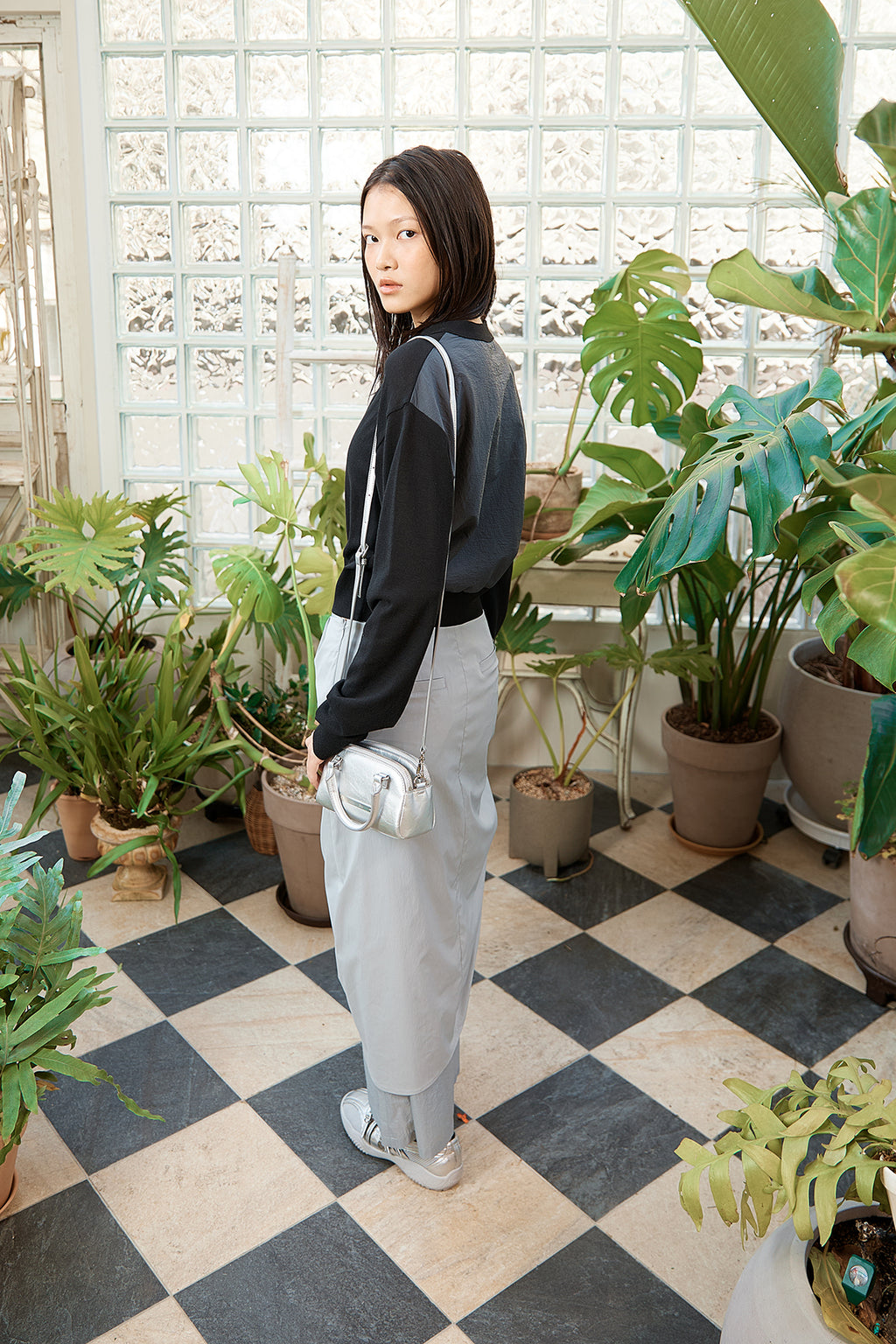 Matin Kim - Back Logo See Through Cardigan (Black) product image 9 | TRAB K-Fashion Australia