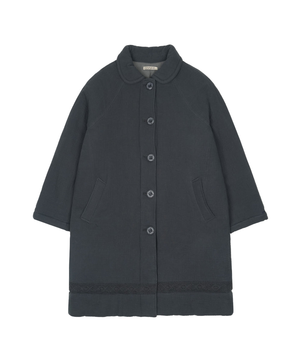 Coyseio - Soft Stitch Padded Coat (Blue Charcoal) product image 11 | TRAB K-Fashion Australia