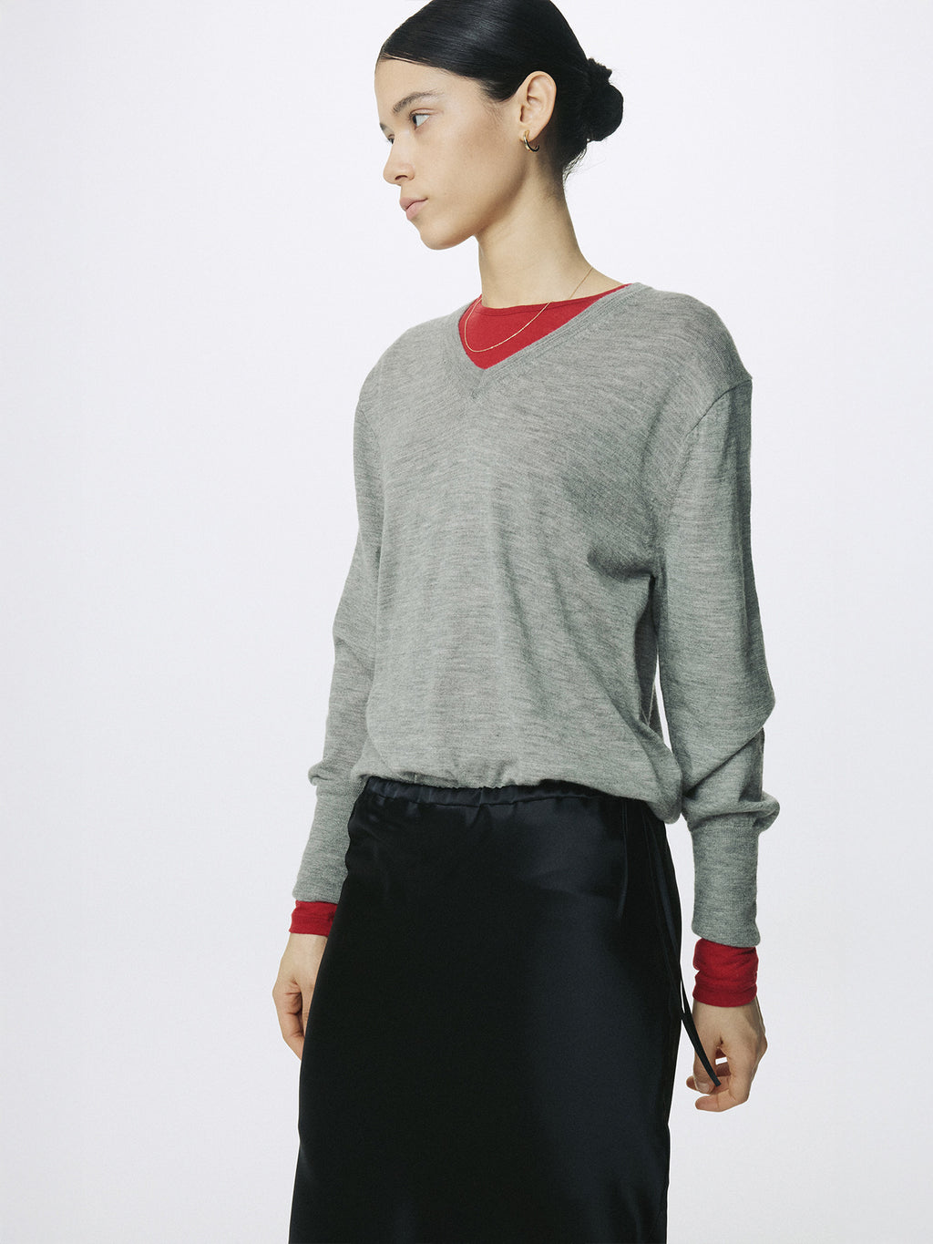Tonywack - Silk Midi Skirt (Black) product image 6 | TRAB K-Fashion Australia