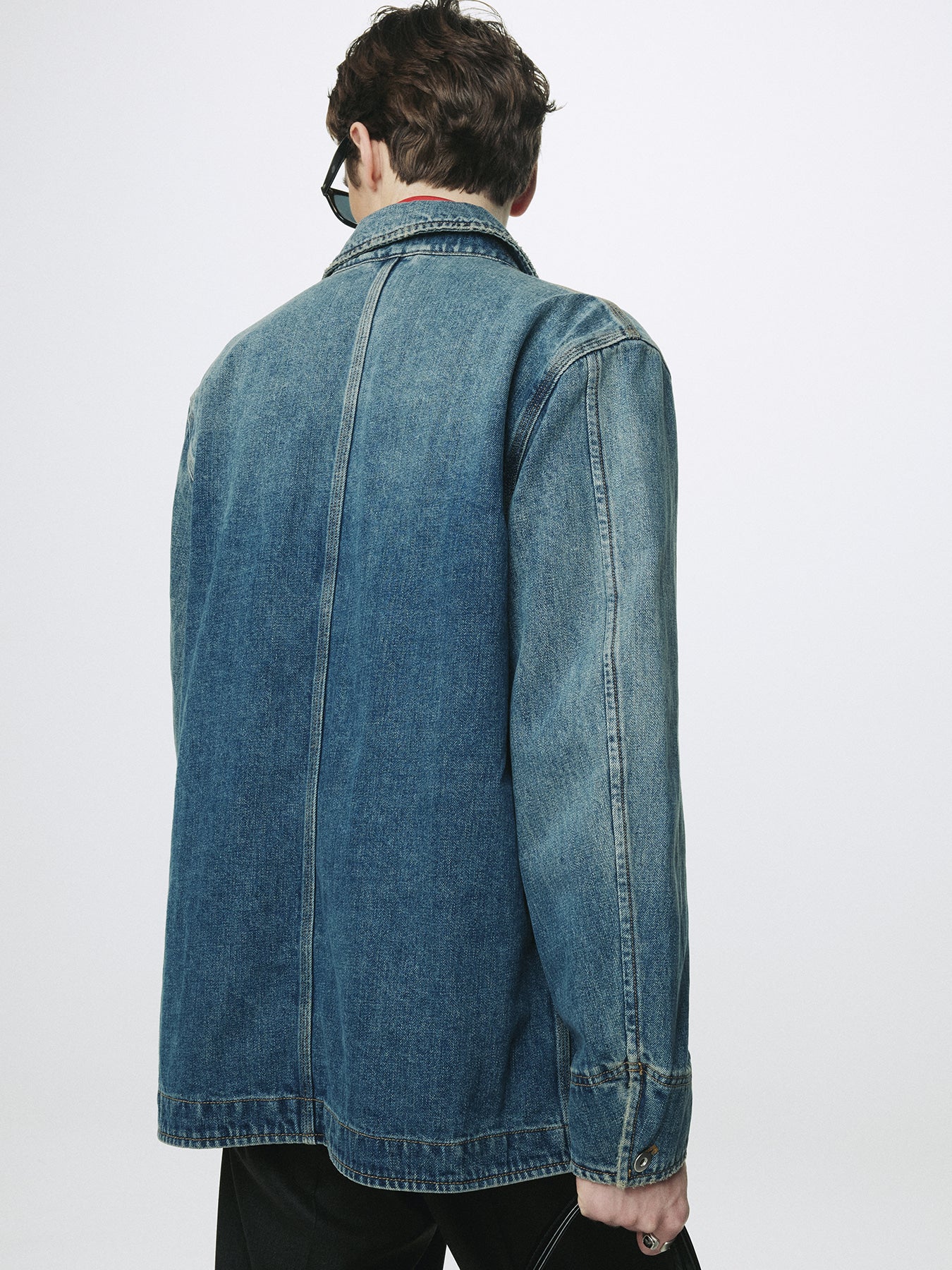 Tonywack - Garment Washed Denim Chore Jacket (Washed Blue) product image 7 | TRAB K-Fashion Australia