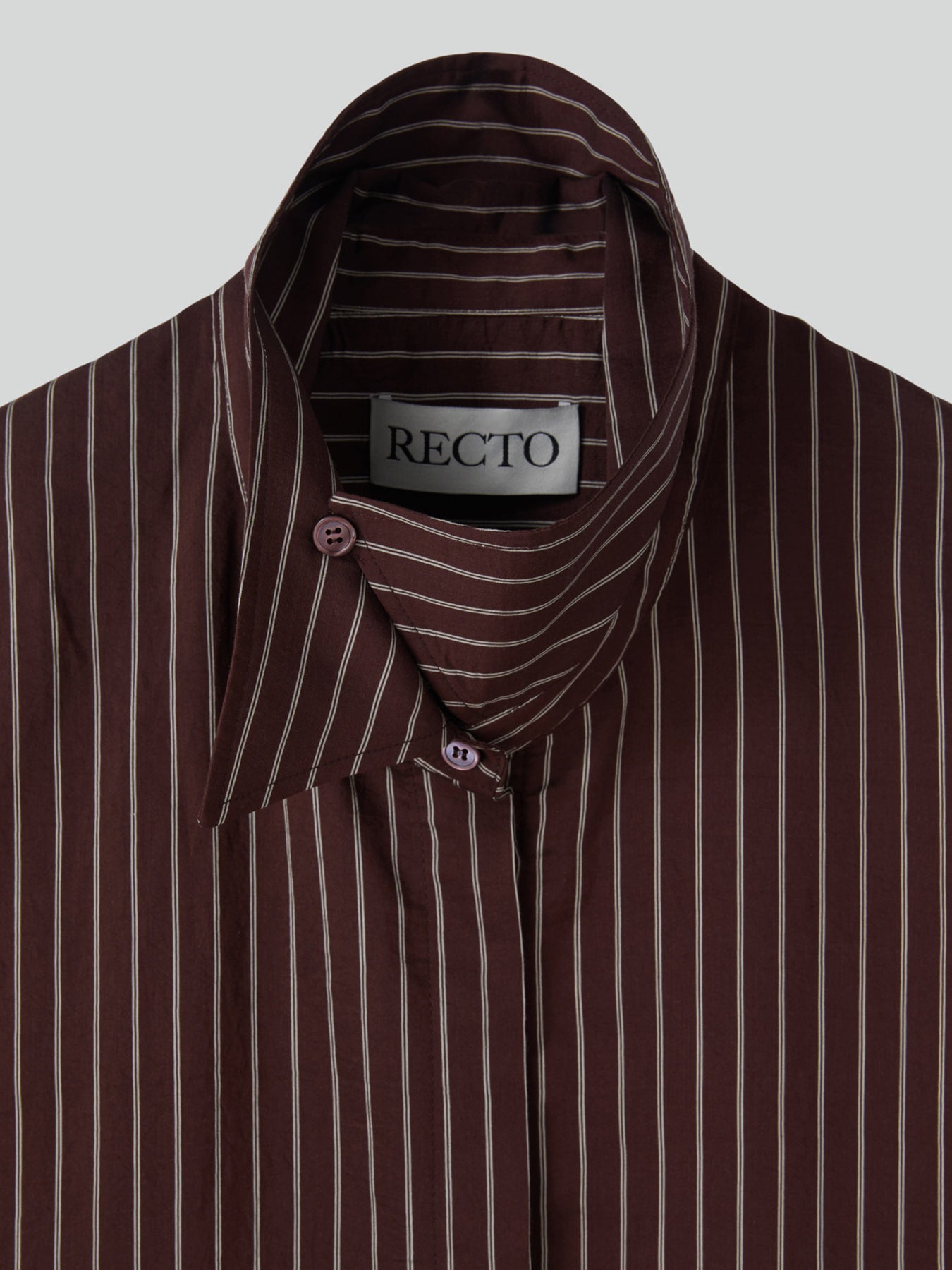 Recto - Double Layer Stripe Shirt (Red Brown) product image 12 | TRAB K-Fashion Australia