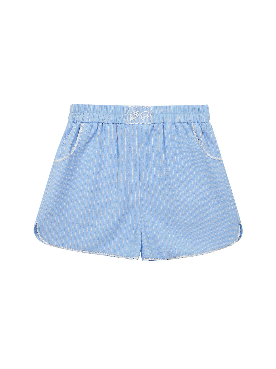 Margarin Fingers - Striped Lace Shorts (Light Blue) product image 2 | TRAB K-Fashion Australia