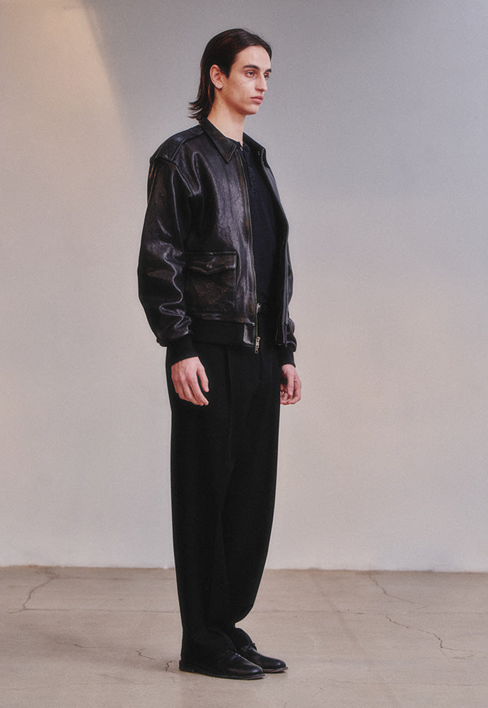 Art if acts - Washed Lambskin Leather A2 Jacket (Black) product image 5 | TRAB K-Fashion Australia