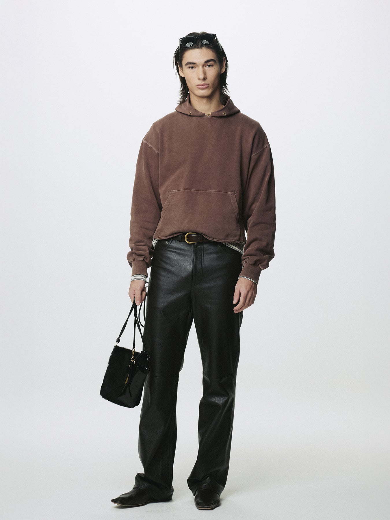 Tonywack - Garment Dyed Raw Edge Hoodie (Faded Red) product image 1 | TRAB K-Fashion Australia