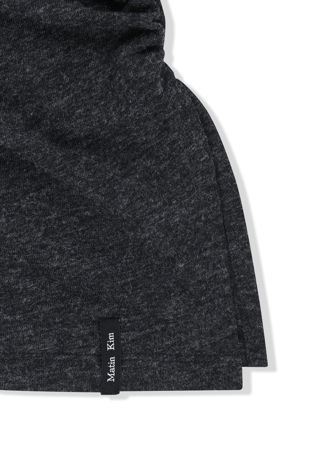 Matin Kim - Asymmetric Side Shirring Top (Charcoal) product image 6 | TRAB K-Fashion Australia