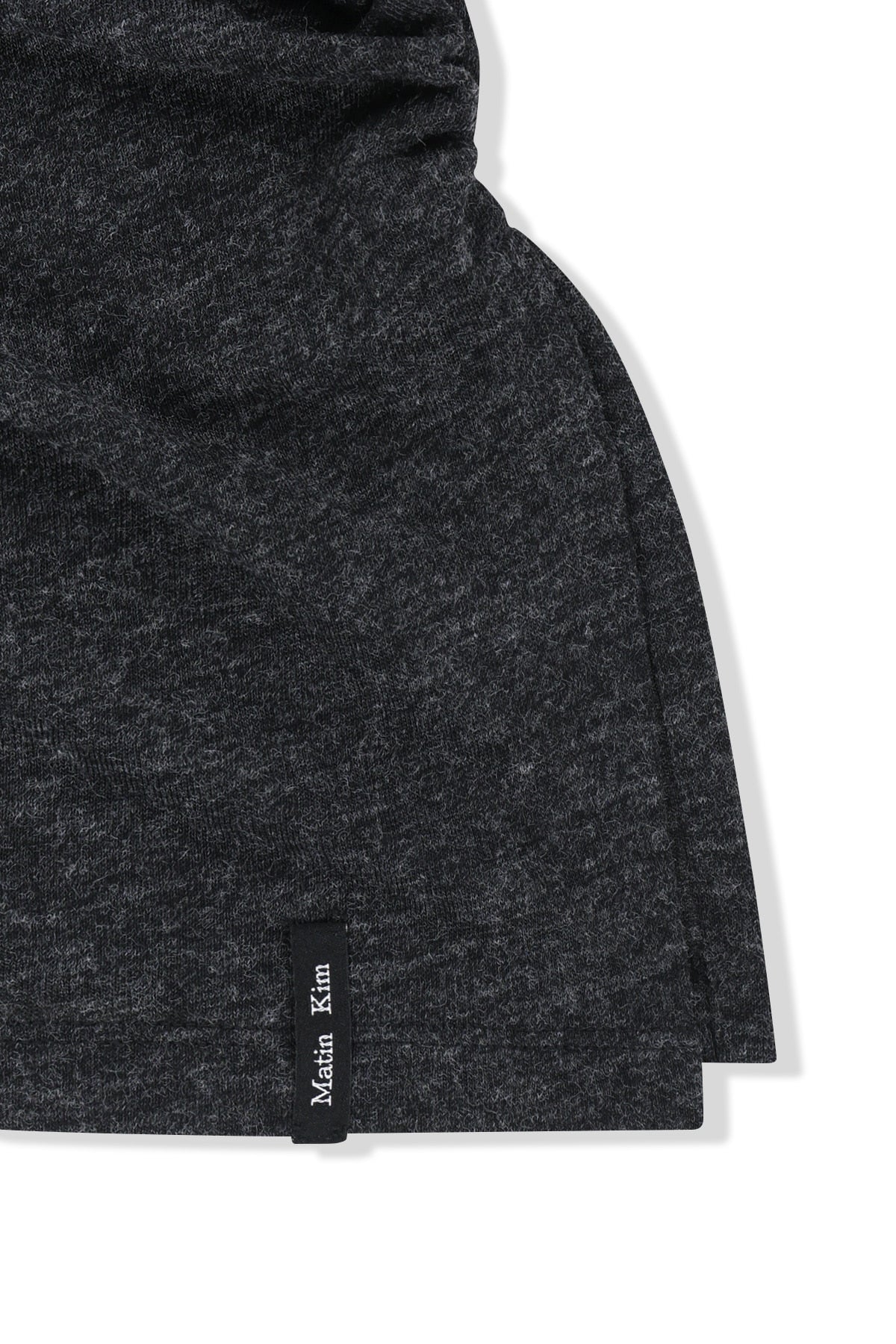 Matin Kim - Asymmetric Side Shirring Top (Charcoal) product image 6 | TRAB K-Fashion Australia