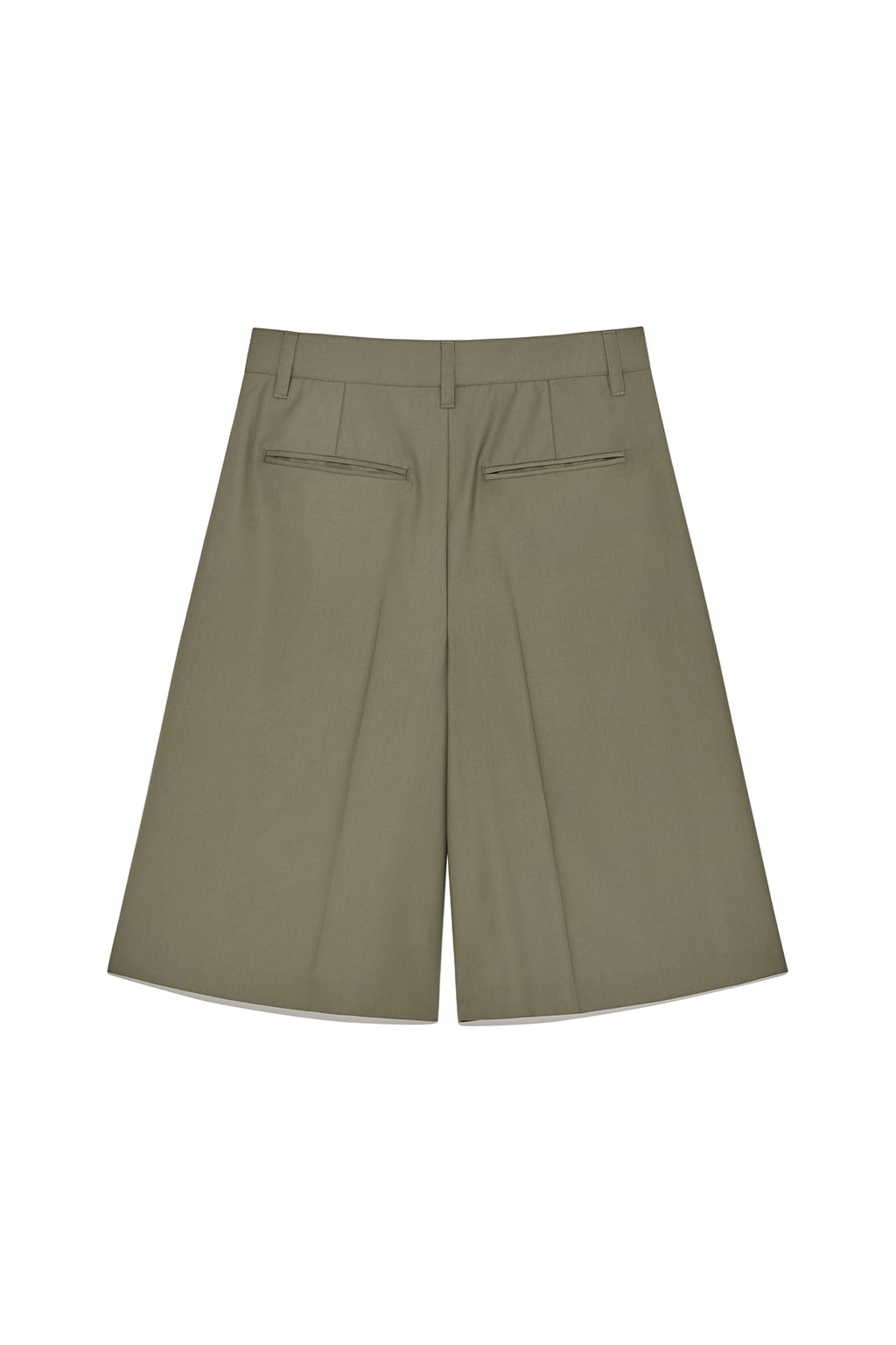 Matin Kim - Bermuda Pleats Skirt Pants (Khaki) product image 2 | TRAB K-Fashion Australia