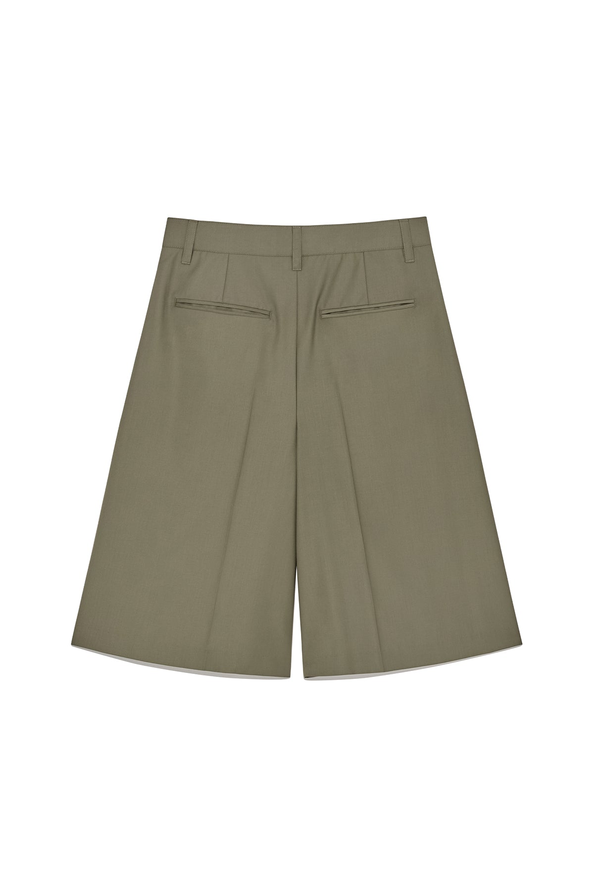 Matin Kim - Bermuda Pleats Skirt Pants (Khaki) product image 2 | TRAB K-Fashion Australia