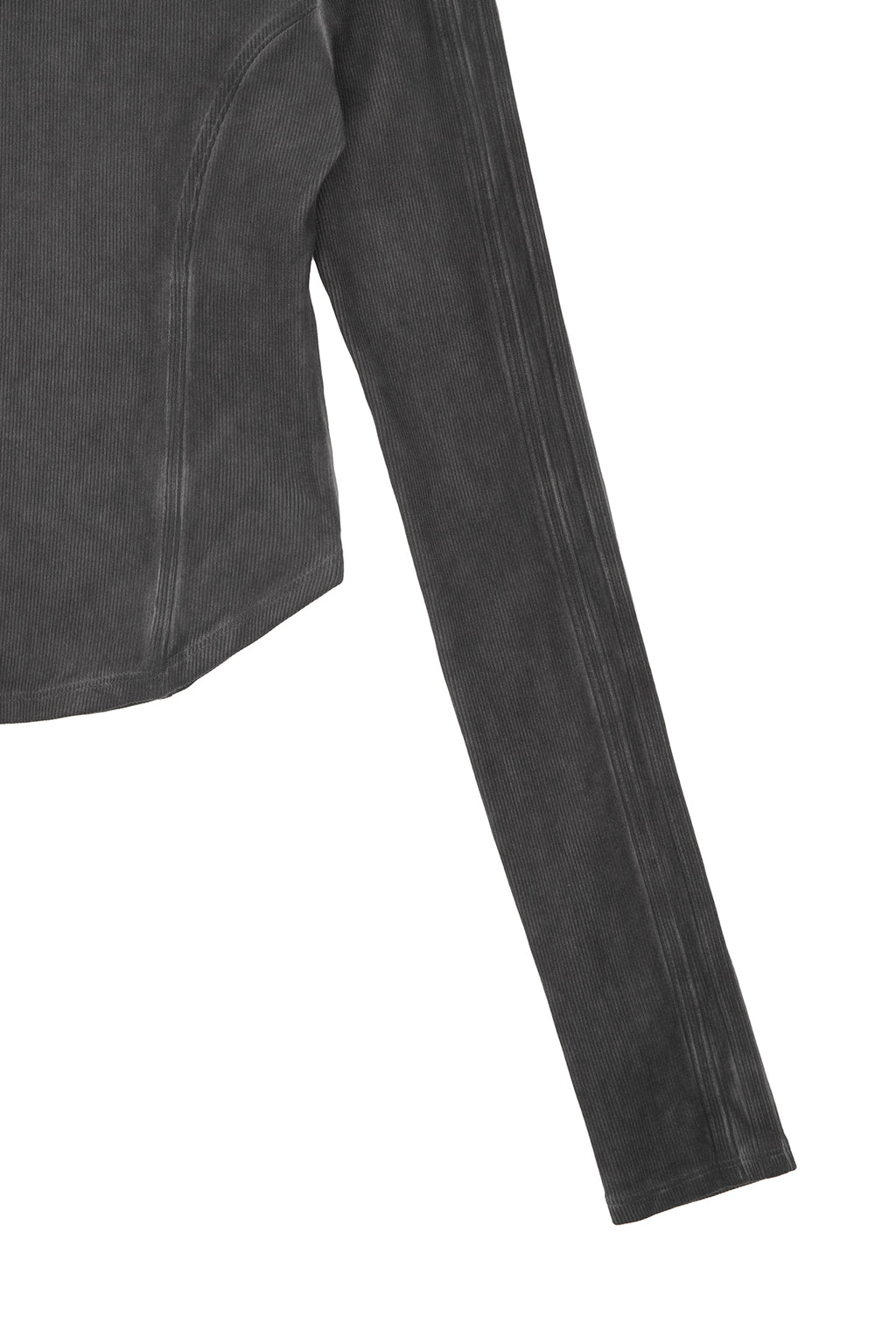 Matin Kim - Sleeve Binding Washed Top (Charcoal) product image 4 | TRAB K-Fashion Australia