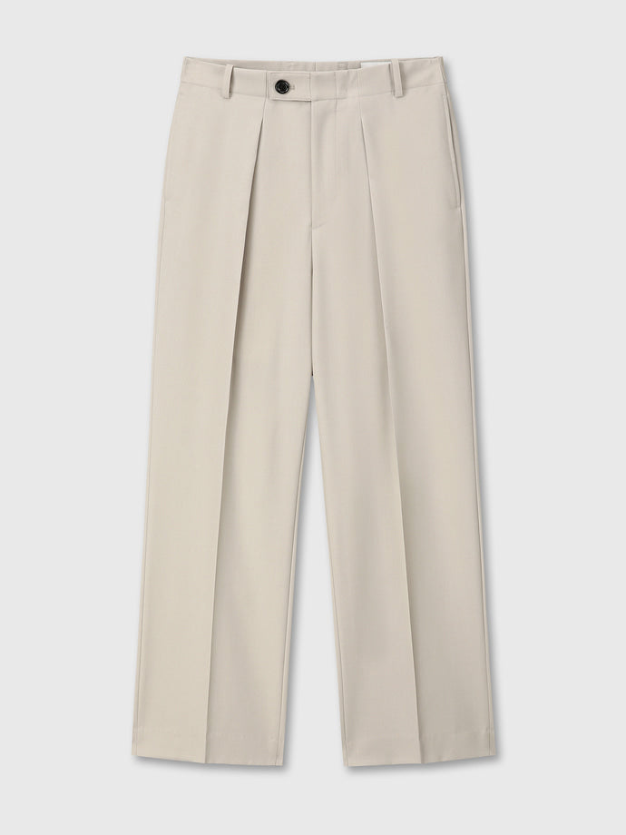 Tonywack - Wool Twill Pleated Tailored Trousers (Ivory) product image 7 | TRAB K-Fashion Australia
