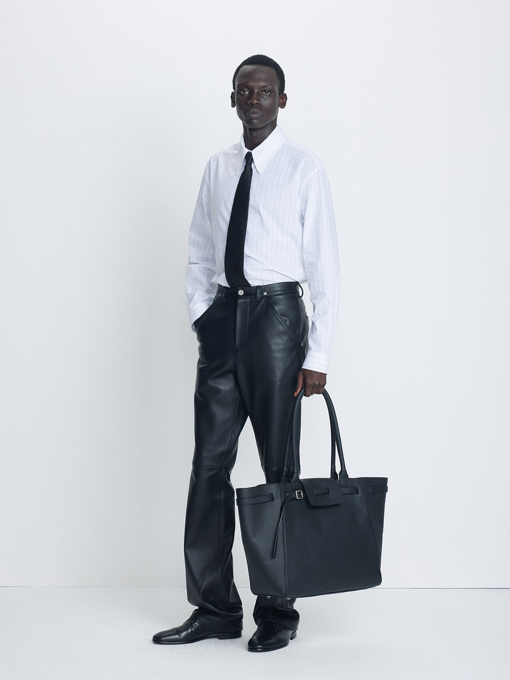 Tonywack - High Density Striped Cotton Shirt (White) product image 2 | TRAB K-Fashion Australia