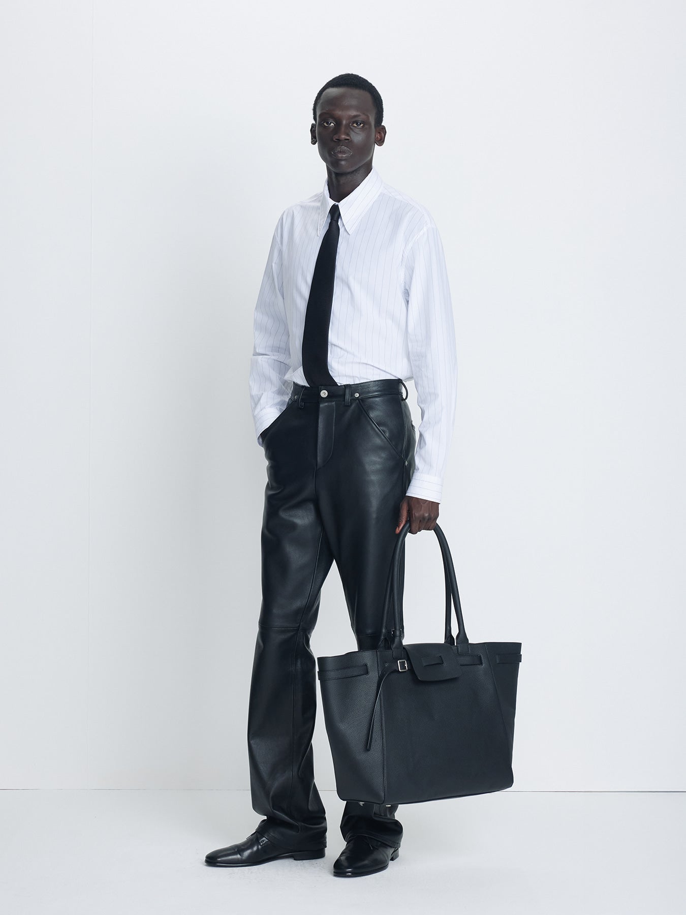Tonywack - High Density Striped Cotton Shirt (White) product image 2 | TRAB K-Fashion Australia