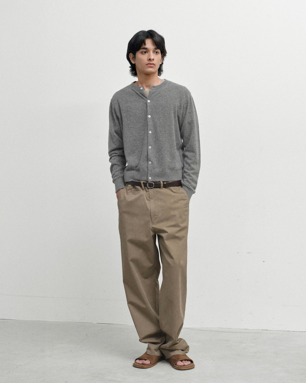 Brownyard - Soft Round Cardigan (Grey) product image 3 | TRAB K-Fashion Australia