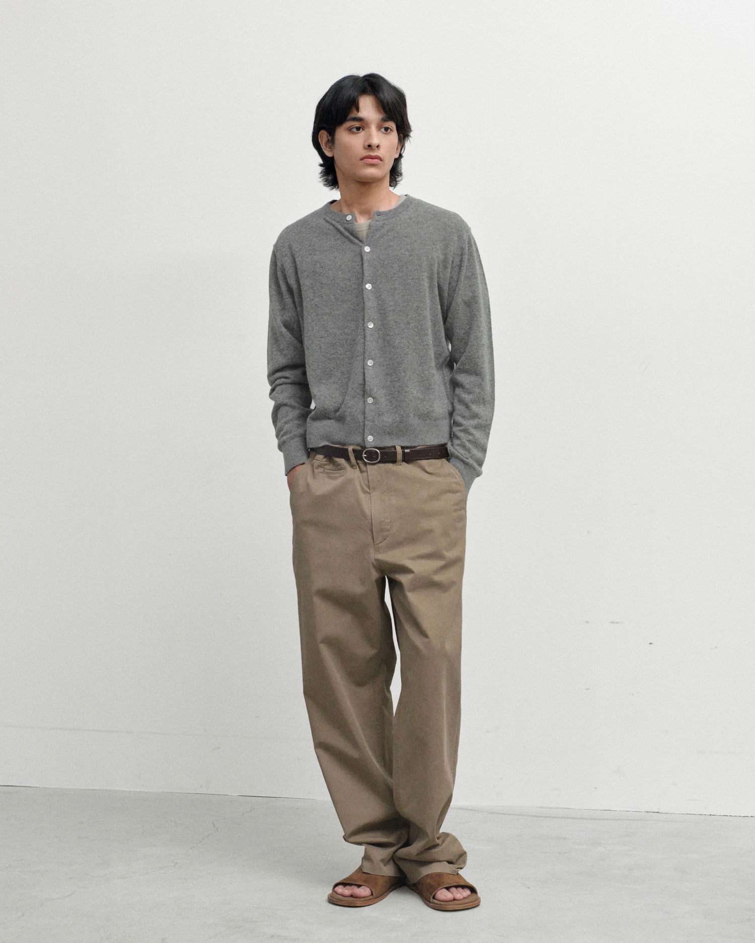 Brownyard - Soft Round Cardigan (Grey) product image 3 | TRAB K-Fashion Australia