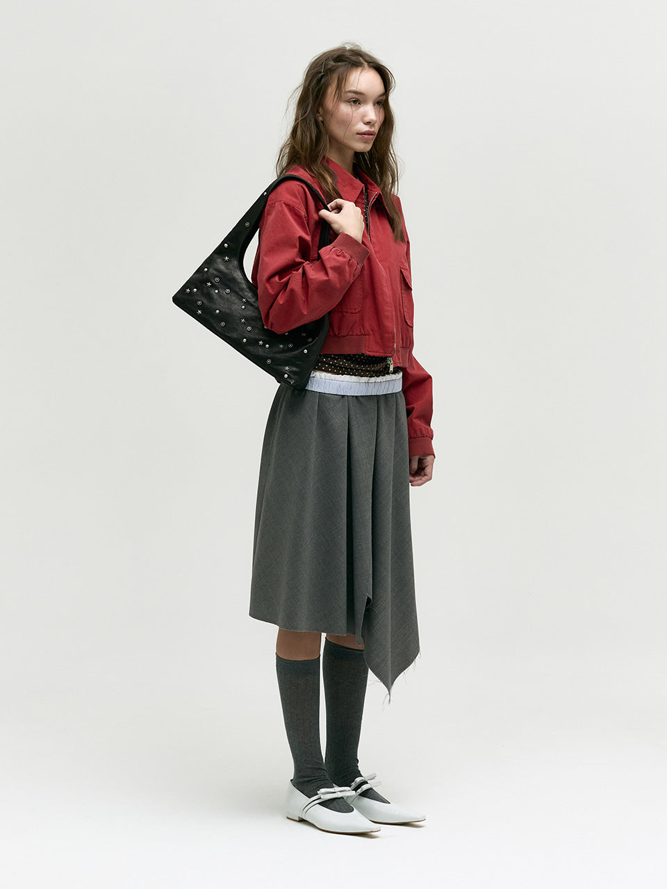 Marge Sherwood - Halter Hobo (Black Studded Washed Nappa) product image 4 | TRAB K-Fashion Australia