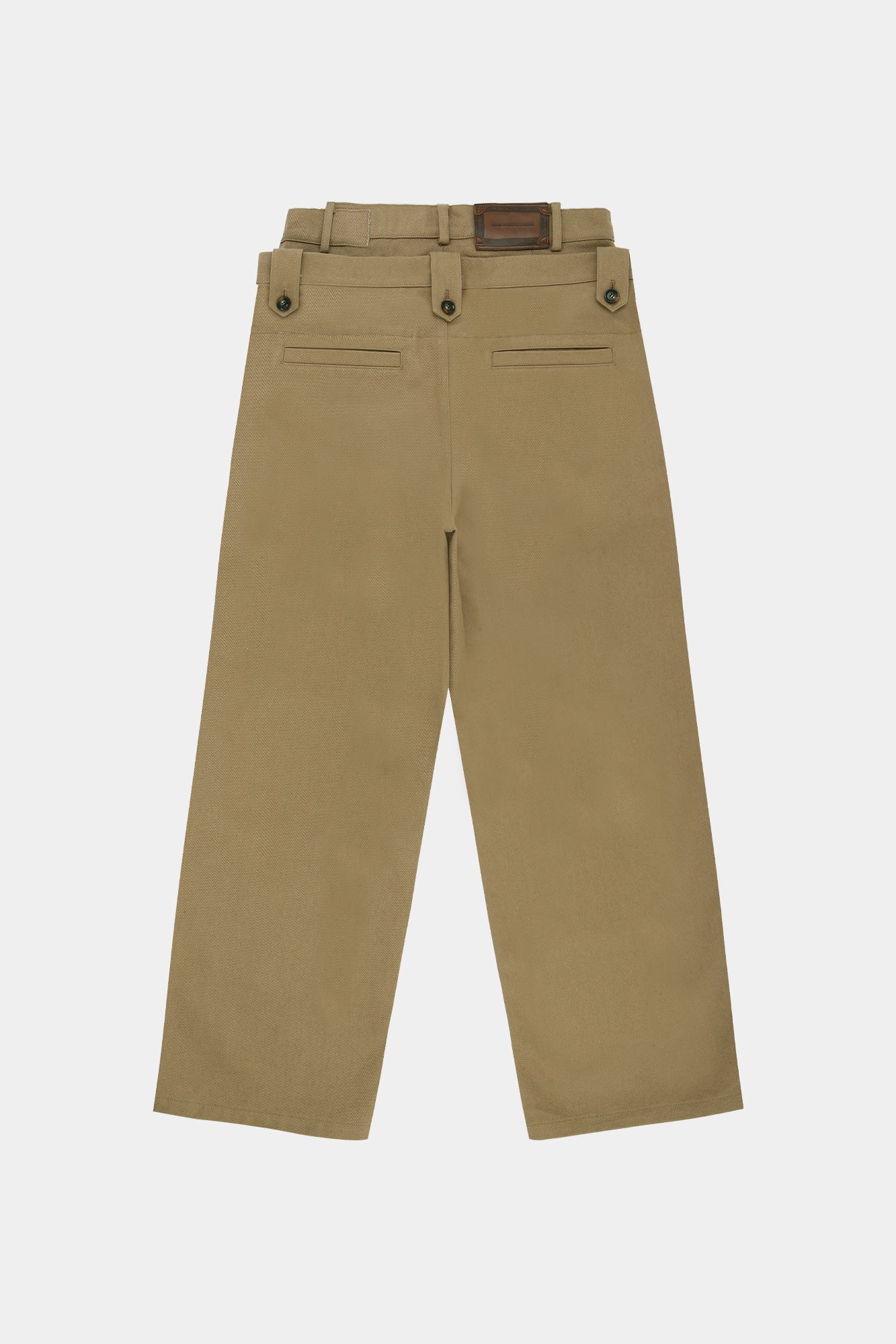 Andersson Bell - Double Waistband Wide-Leg Trousers (Beige) product image 13 | TRAB K-Fashion Australia