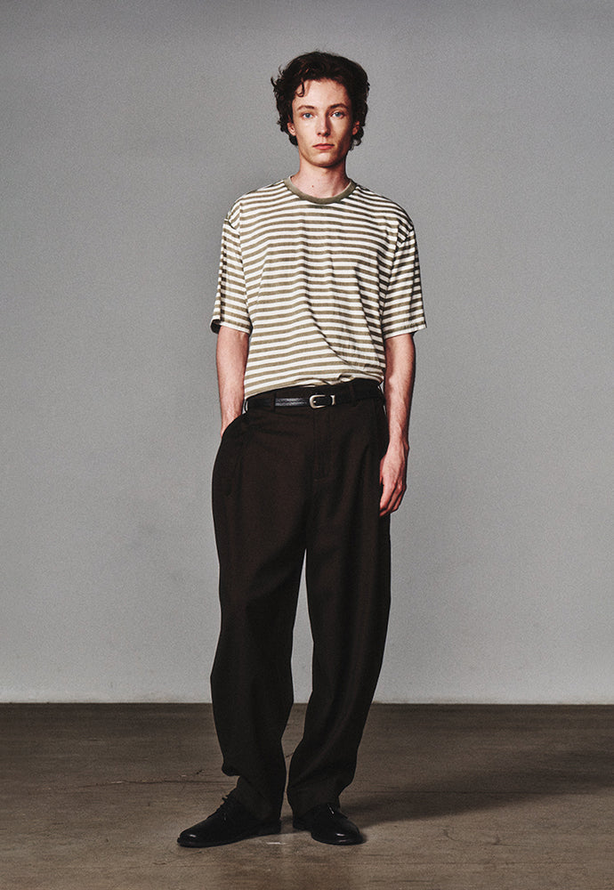 Art if acts - French Stripe S/S Tee (Vintage Moss) product image 2 | TRAB K-Fashion Australia