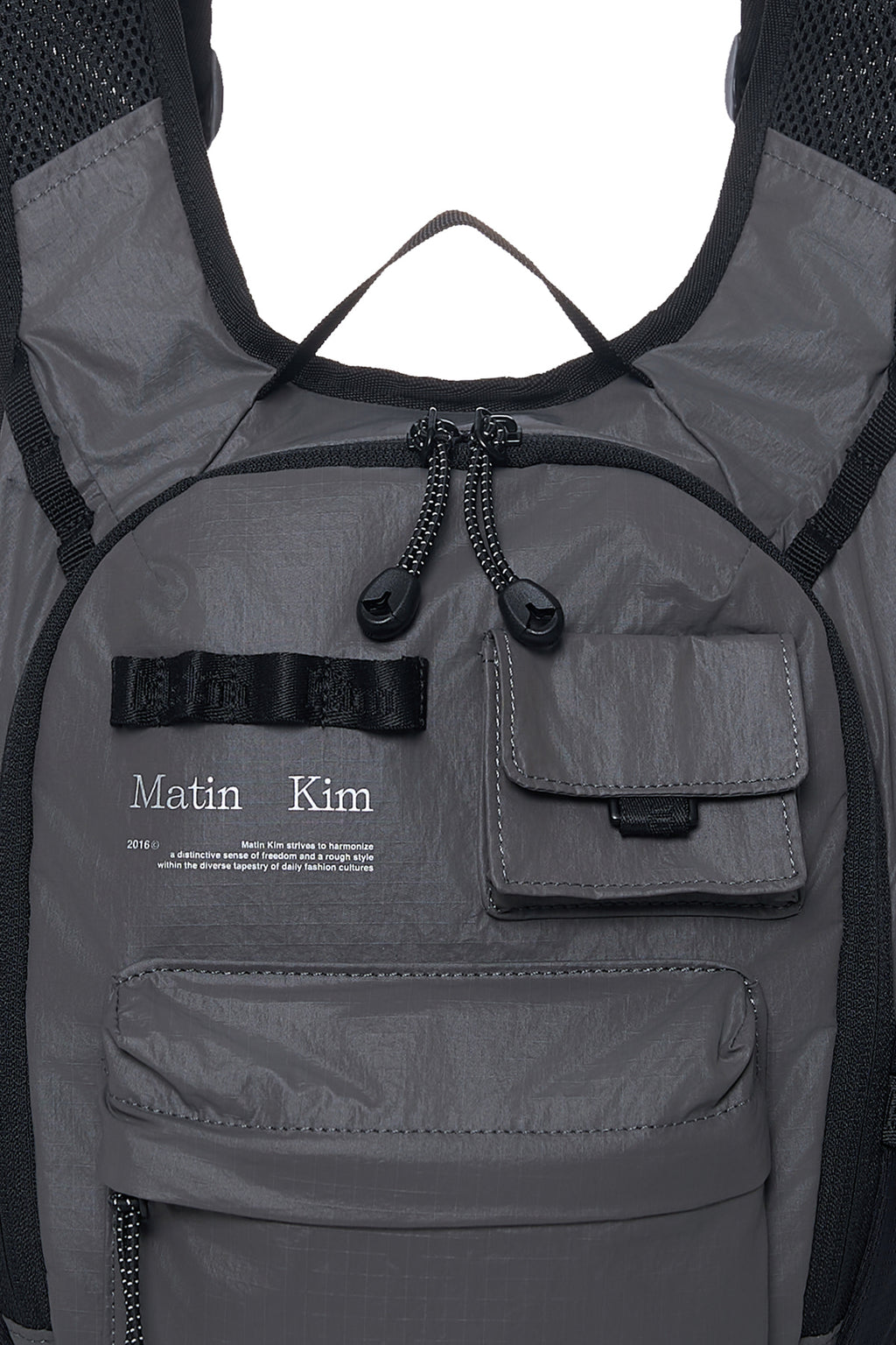 Matin Kim - Multi-pocket Lite Mini Backpack (Grey) product image 3 | TRAB K-Fashion Australia