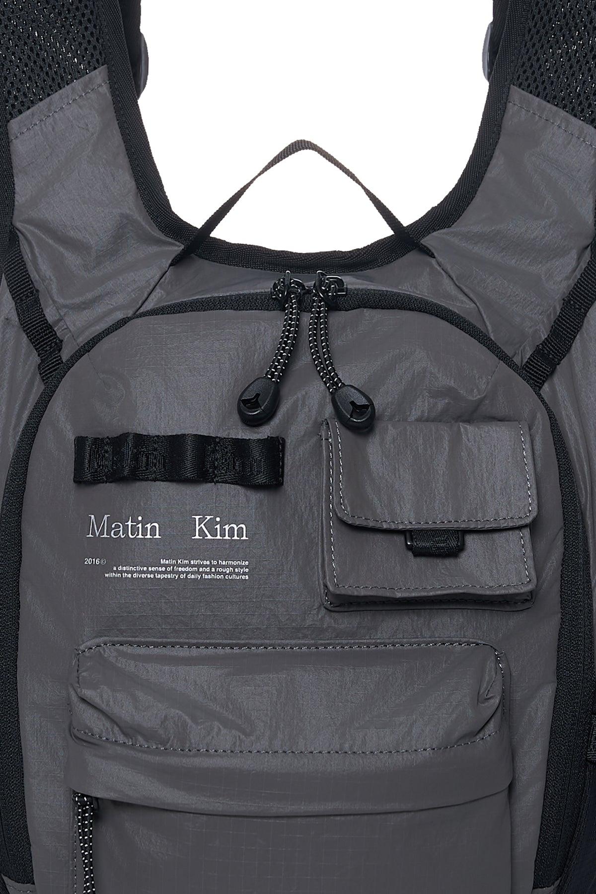Matin Kim - Multi-pocket Lite Mini Backpack (Grey) product image 3 | TRAB K-Fashion Australia