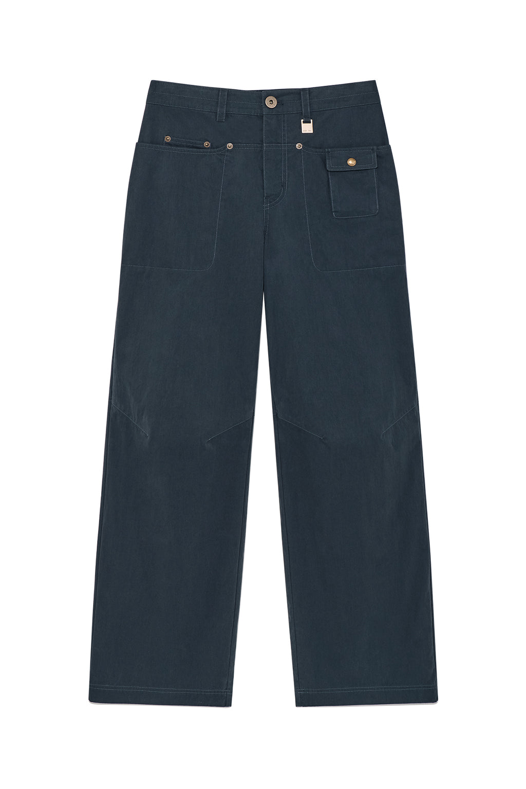 Matin Kim - Snap Pocket Point Fatigue Pants (Navy) product image 1 | TRAB K-Fashion Australia