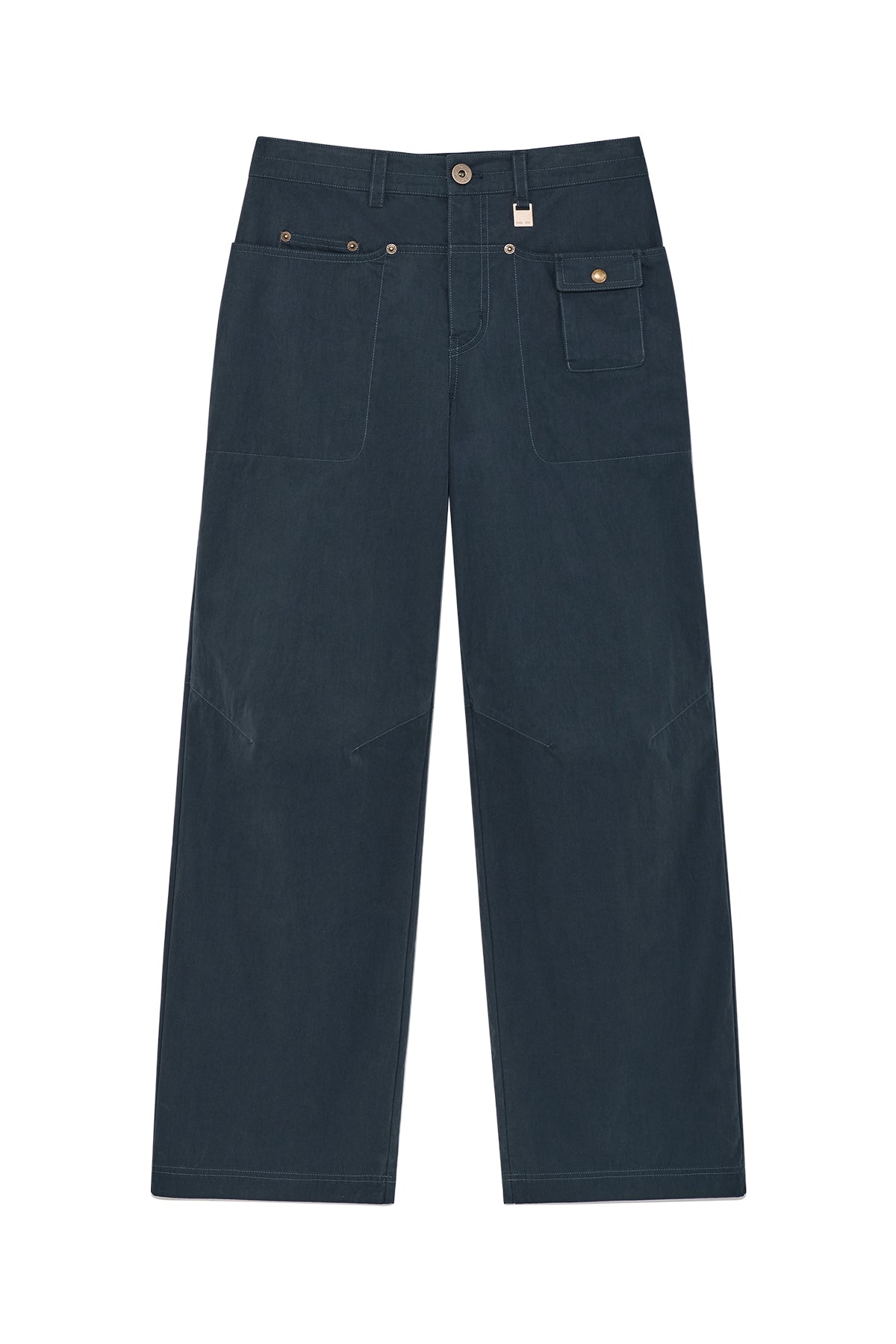 Matin Kim - Snap Pocket Point Fatigue Pants (Navy) product image 1 | TRAB K-Fashion Australia
