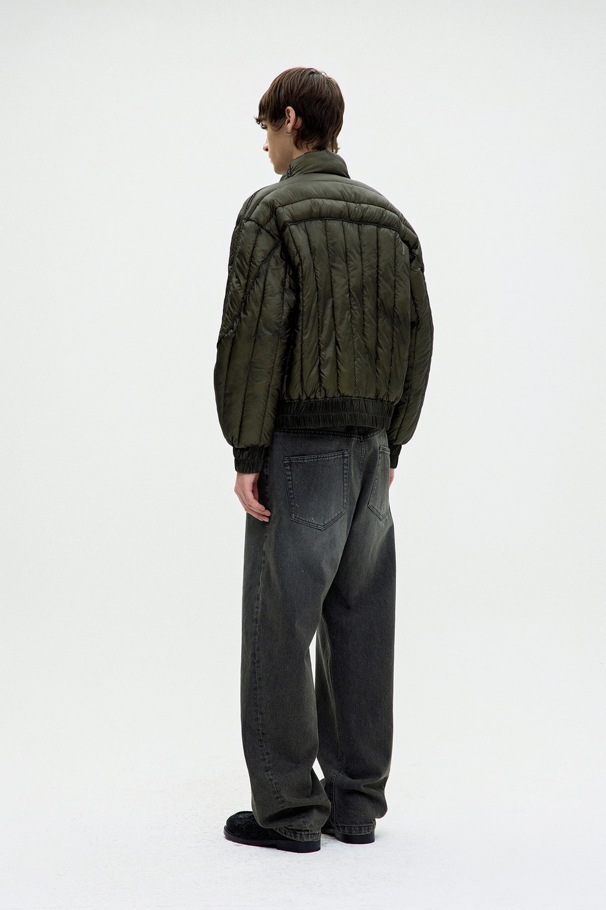 Coor - Quilted Soft Shell Shawl Collar Jumper (Khaki Green) product image 4 | TRAB K-Fashion Australia