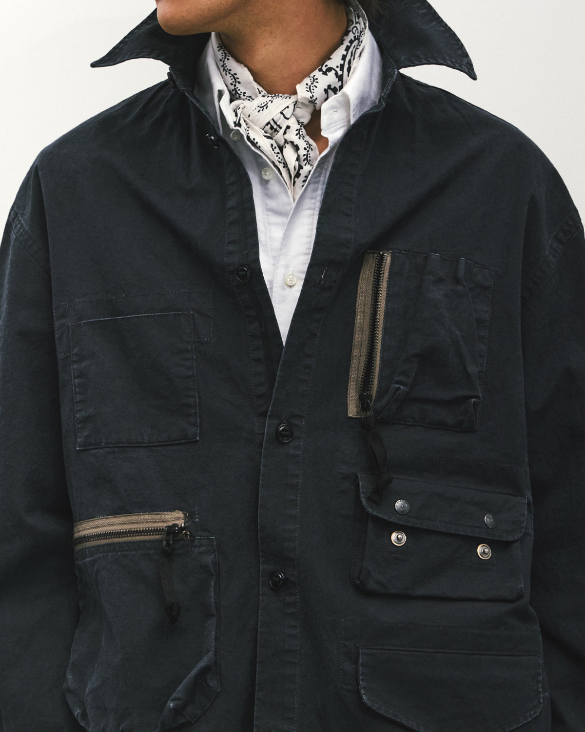Eastlogue - Mil Multi Pocket Shirts (Washed Black) product image 3 | TRAB K-Fashion Australia