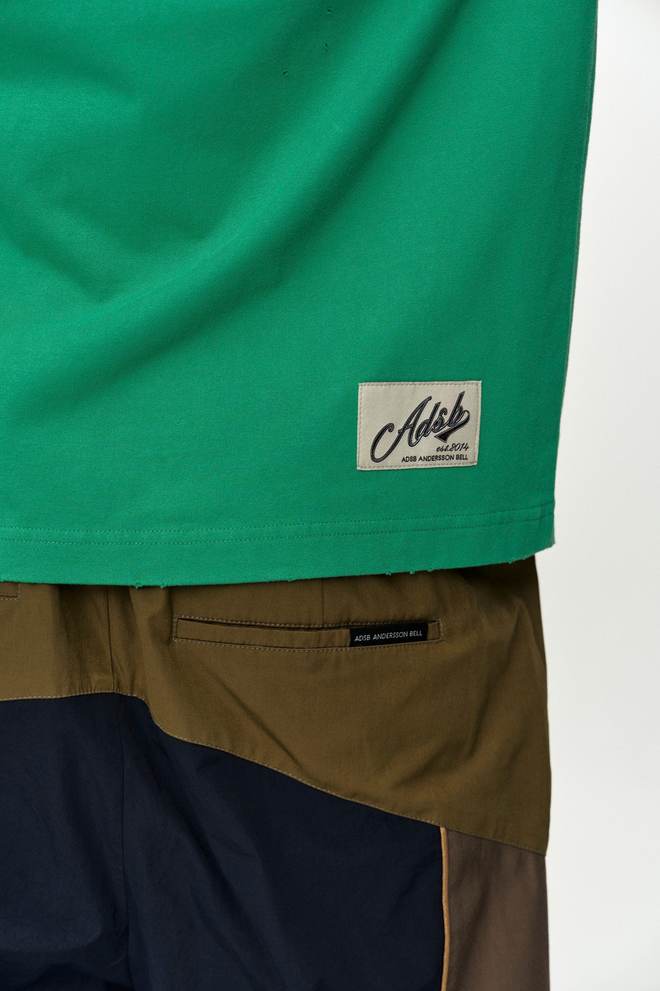 Andersson Bell - Unisex Color Block Nylon Track Pants (Navy/Khaki) product image 8 | TRAB K-Fashion Australia