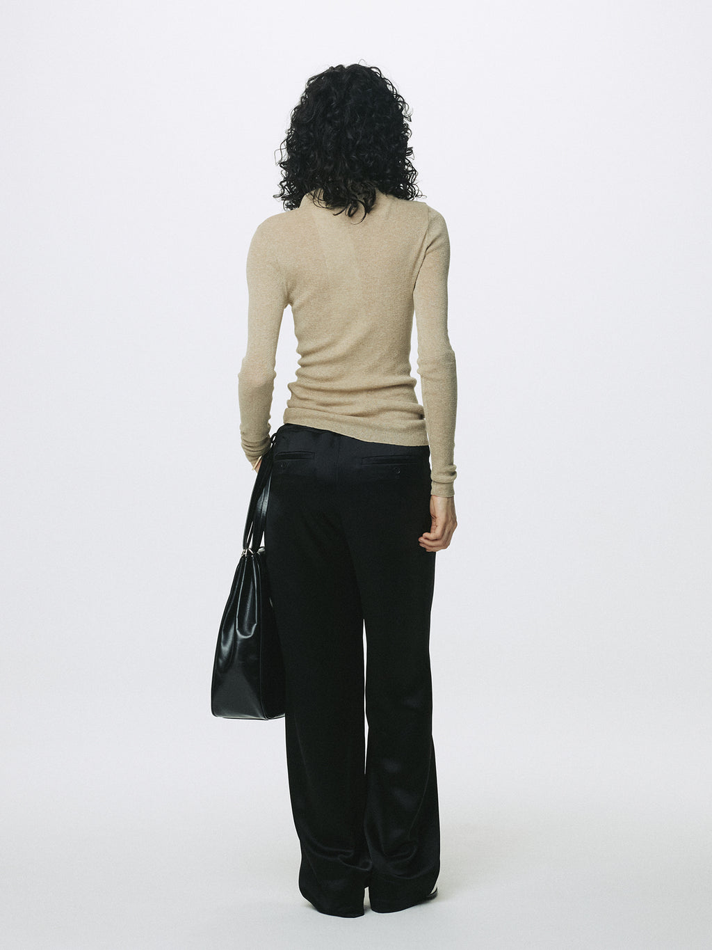 Tonywack - Glitter Ribbed Knit Polo Shirt (Greenish Beige) product image 5 | TRAB K-Fashion Australia