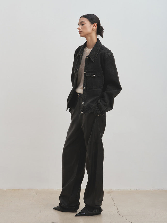 Tonywack - Double Pocket Burnt Denim Blouson (Burnt Brown) product image 7 | TRAB K-Fashion Australia