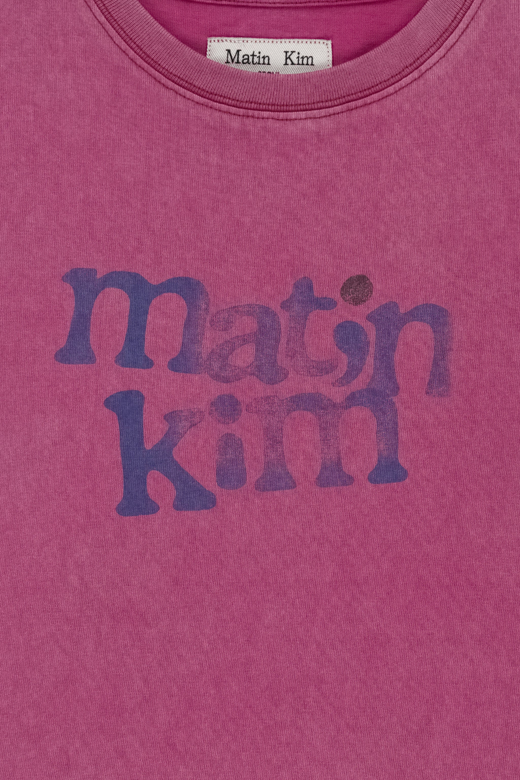 Matin Kim - Round Logo Graffiti Slim Top (Pink) product image 5 | TRAB K-Fashion Australia