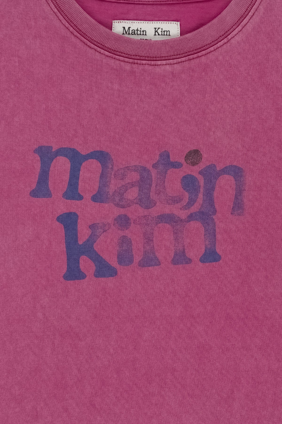 Matin Kim - Round Logo Graffiti Slim Top (Pink) product image 5 | TRAB K-Fashion Australia