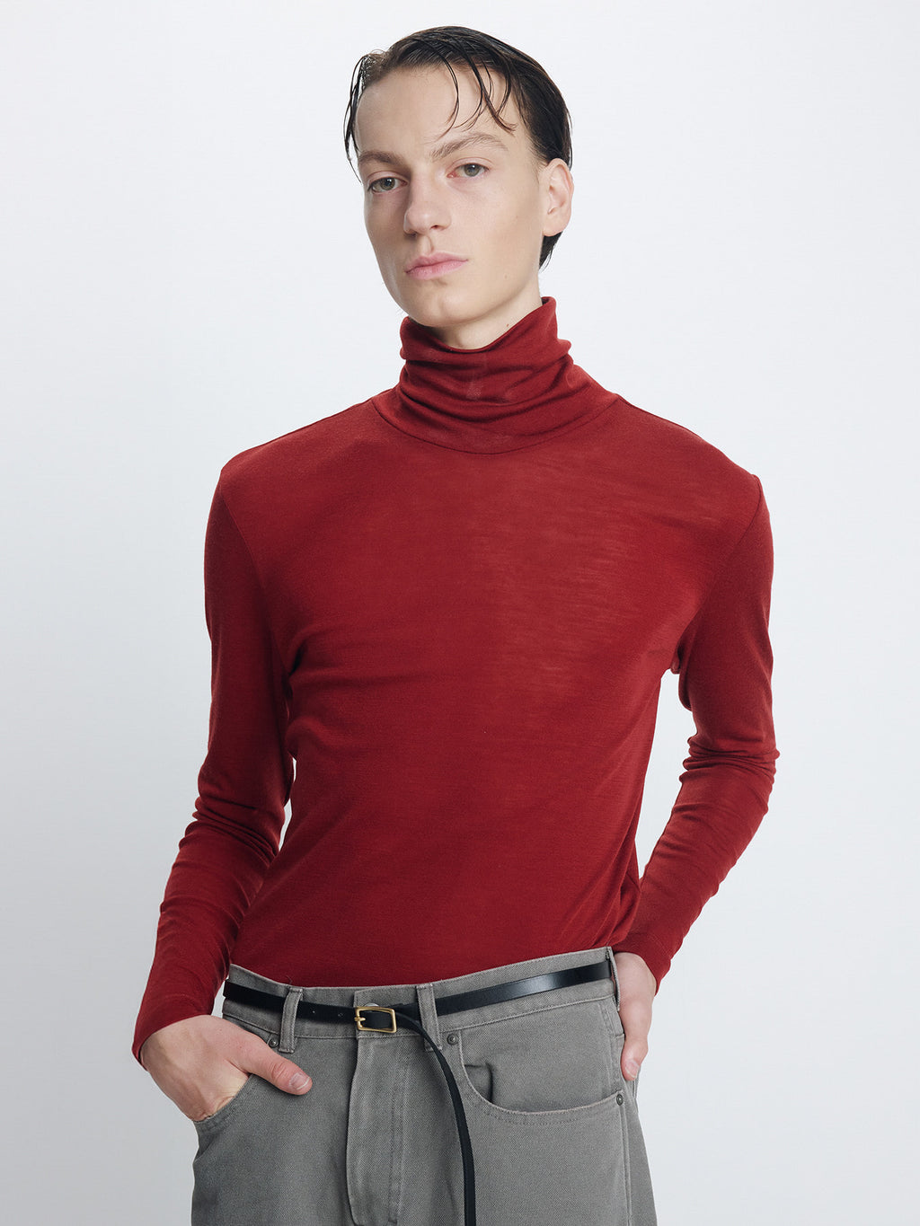 Tonywack - Light Wool Slim Roll Neck (Red) product image 5 | TRAB K-Fashion Australia
