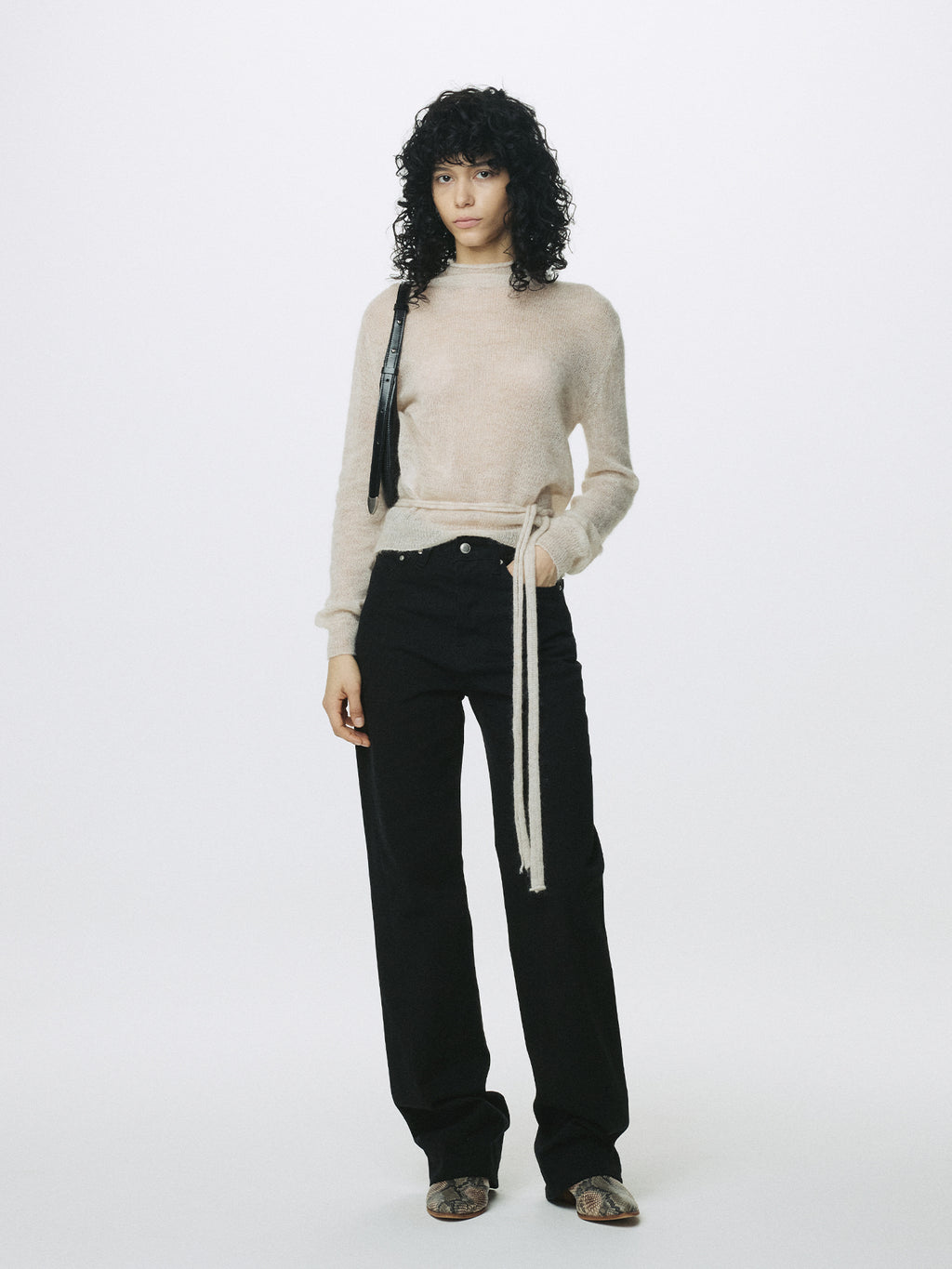 Tonywack - Mohair Half-Neck Cardigan (Ecru) product image 6 | TRAB K-Fashion Australia