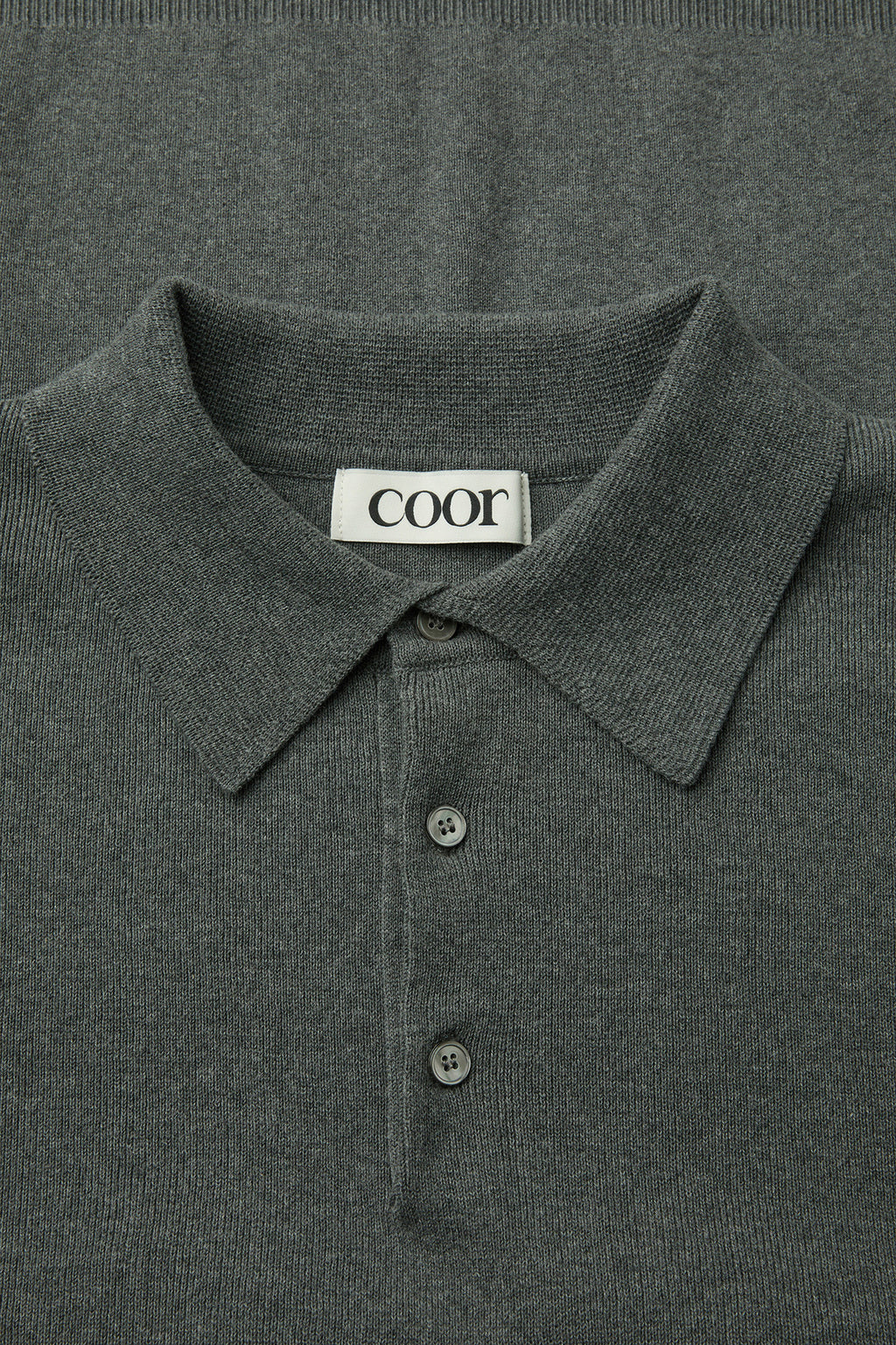 Coor - Compact Sandy Polo Knit (Charcoal Grey) product image 5 | TRAB K-Fashion Australia