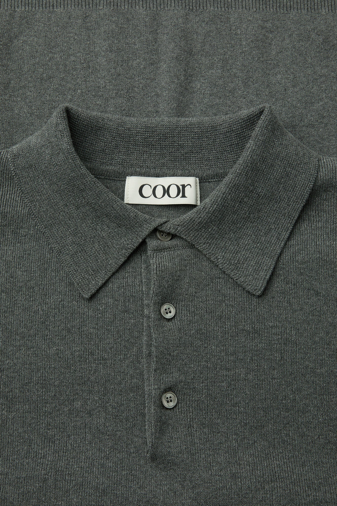 Coor - Compact Sandy Polo Knit (Charcoal Grey) product image 5 | TRAB K-Fashion Australia