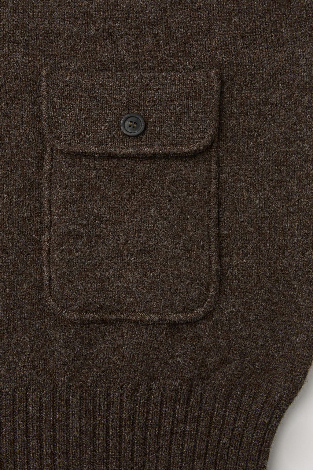 Coor - Wool Cropped Pocket Crewneck Sweater (Melange Brown) product image 6 | TRAB K-Fashion Australia