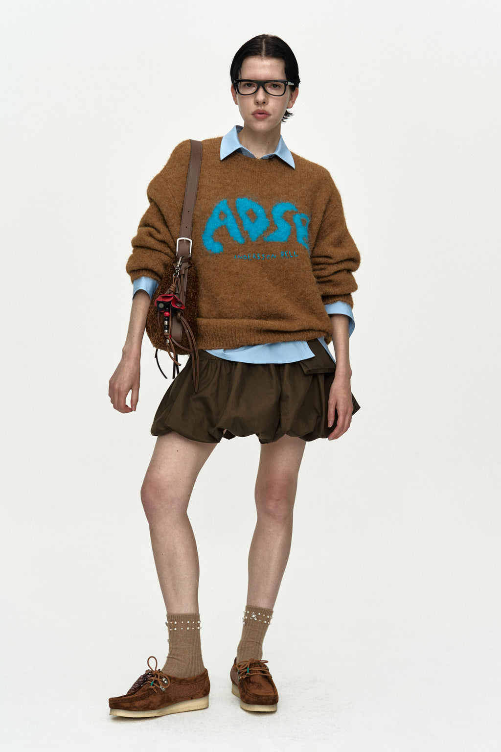 Andersson Bell - Adsb Intarsia Crew-Neck Sweater (Brown) product image 7 | TRAB K-Fashion Australia