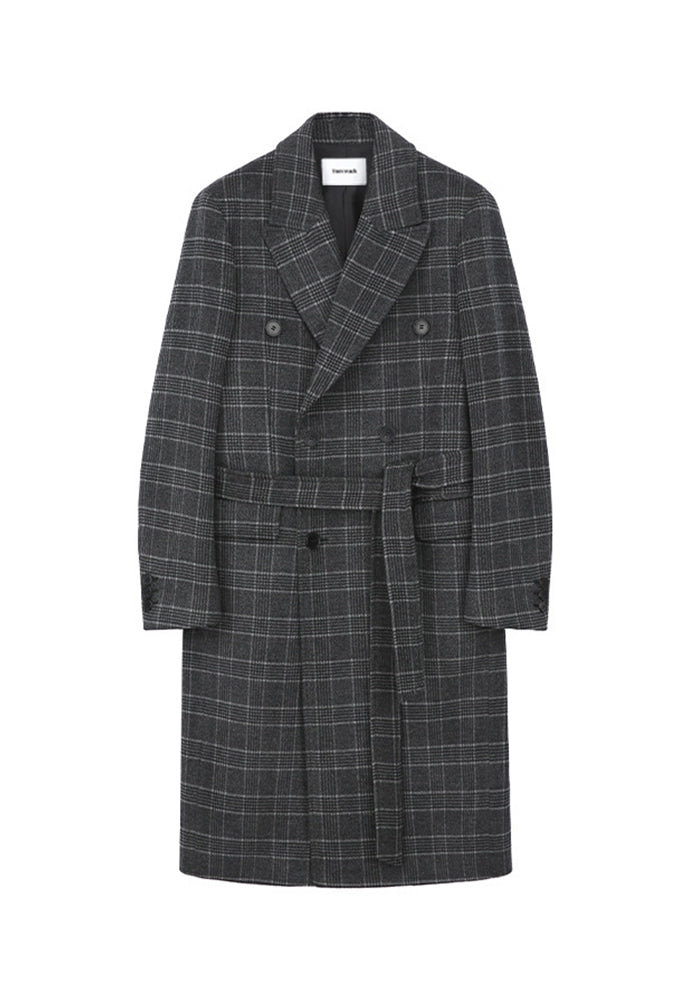 Tonywack - Crudo Check Double Coat (Grey Check) product image 5 | TRAB K-Fashion Australia