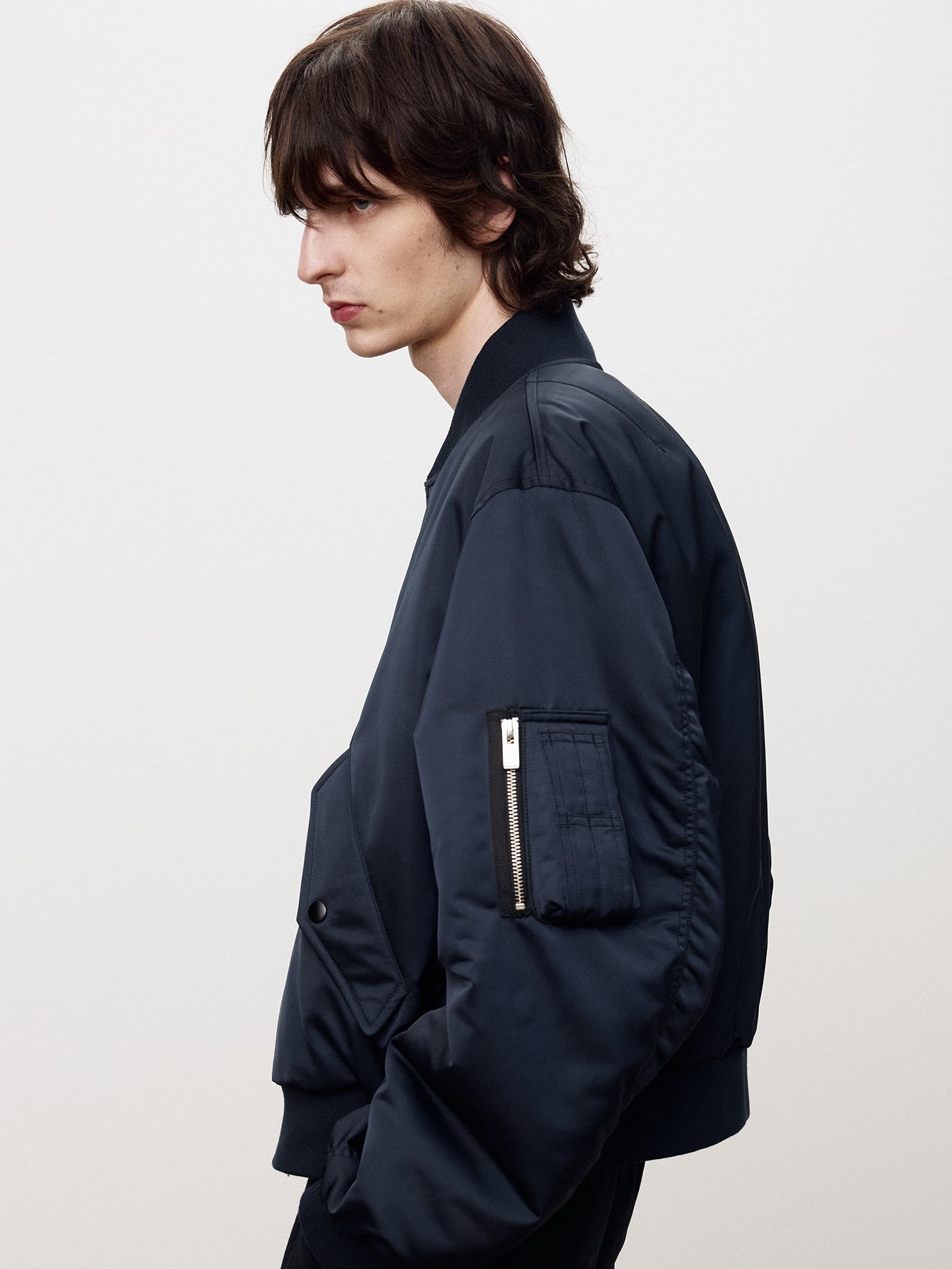 Tonywack - Recycled-Polyester Bomber Jacket (Navy) product image 1 | TRAB K-Fashion Australia