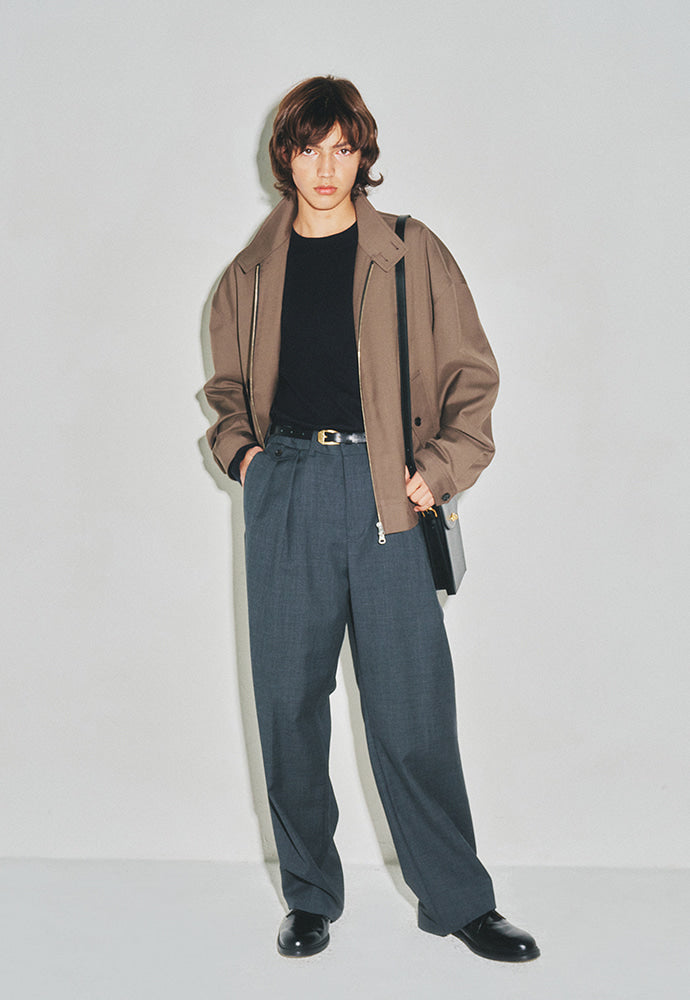 Tonywack - Tropical Wool Harrington Jacket (Dark Olive) product image 2 | TRAB K-Fashion Australia