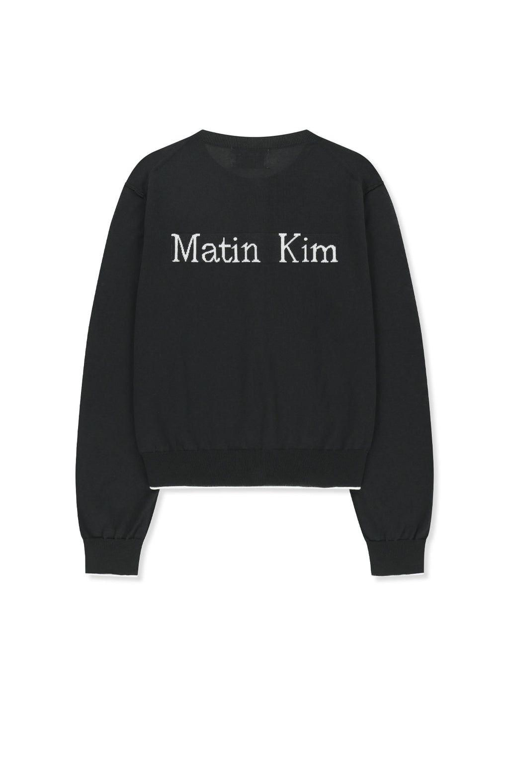 Matin Kim - Back Logo Sheer Cardigan (Black) product image 2 | TRAB K-Fashion Australia