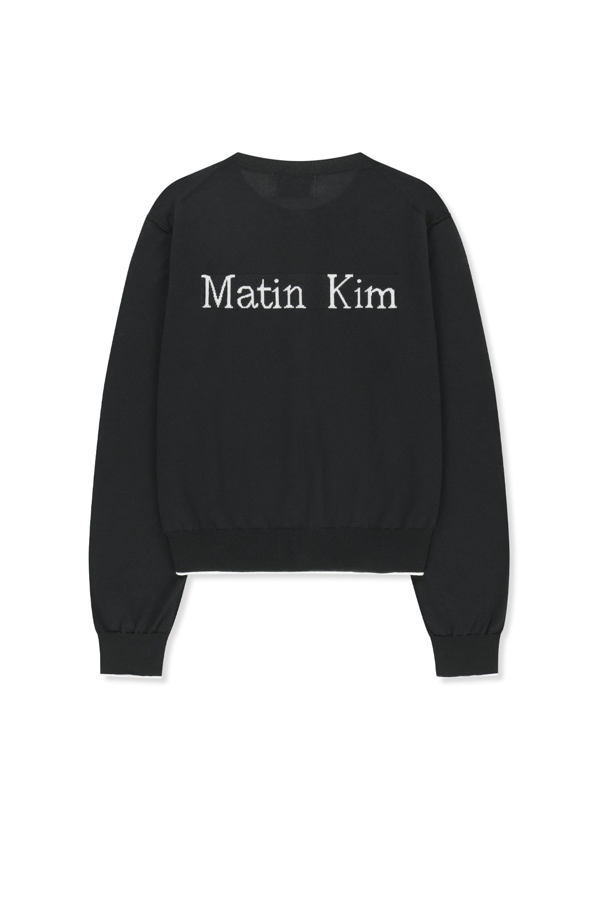 Matin Kim - Back Logo Sheer Cardigan (Black) product image 2 | TRAB K-Fashion Australia