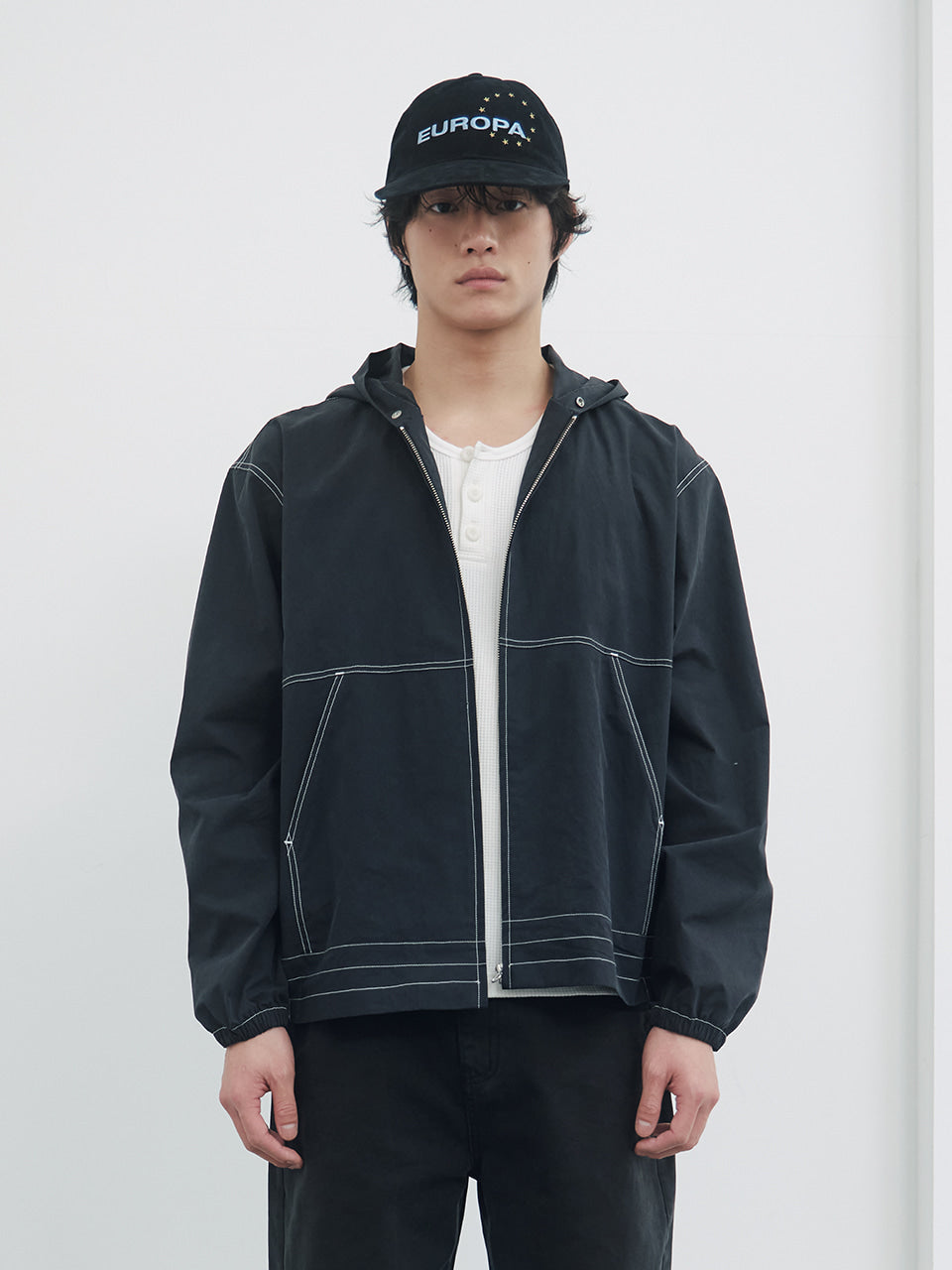 Kijun - Navajo Hooded Jacket (Black) product image 1 | TRAB K-Fashion Australia