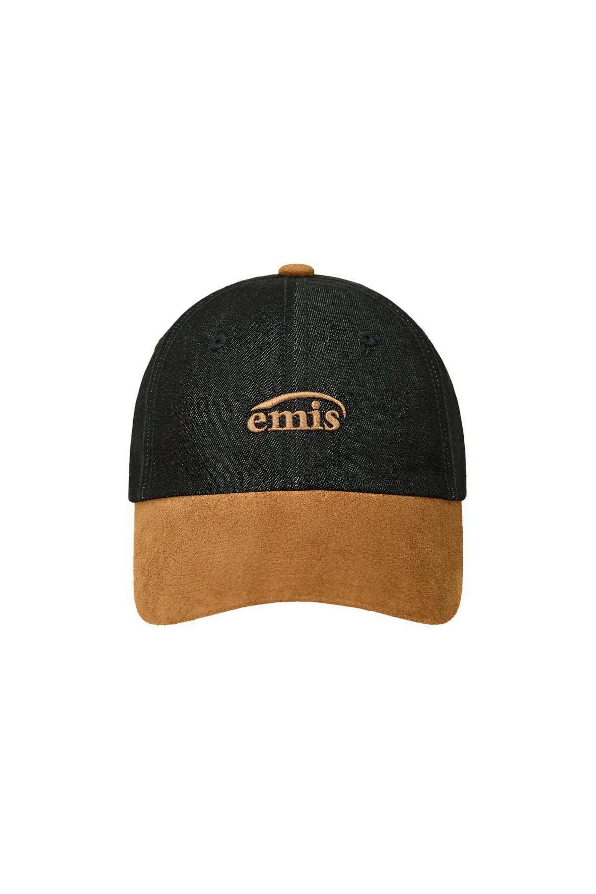 Emis - Small Logo Suede Brim Ball Cap (Black) product image 1 | TRAB K-Fashion Australia