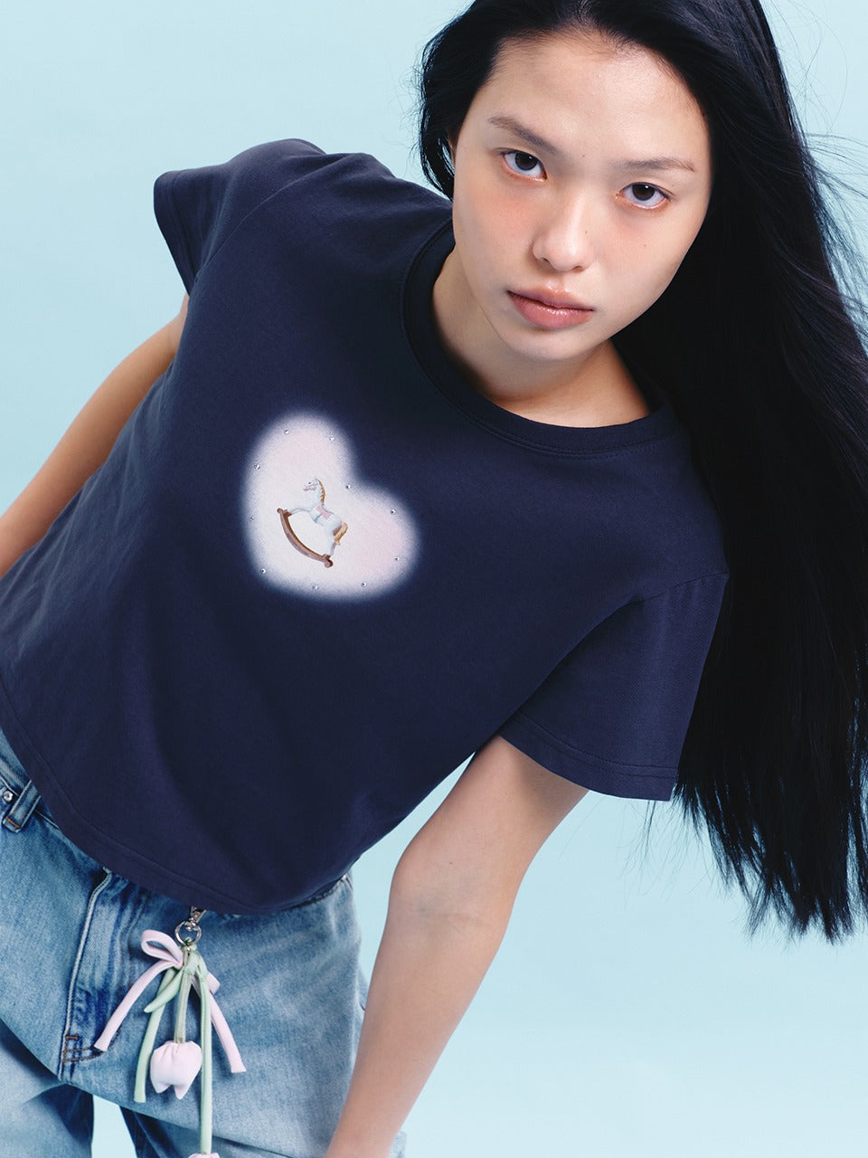 Margarin Fingers - Pony Hotfix T-Shirt (Charcoal) product image 1 | TRAB K-Fashion Australia